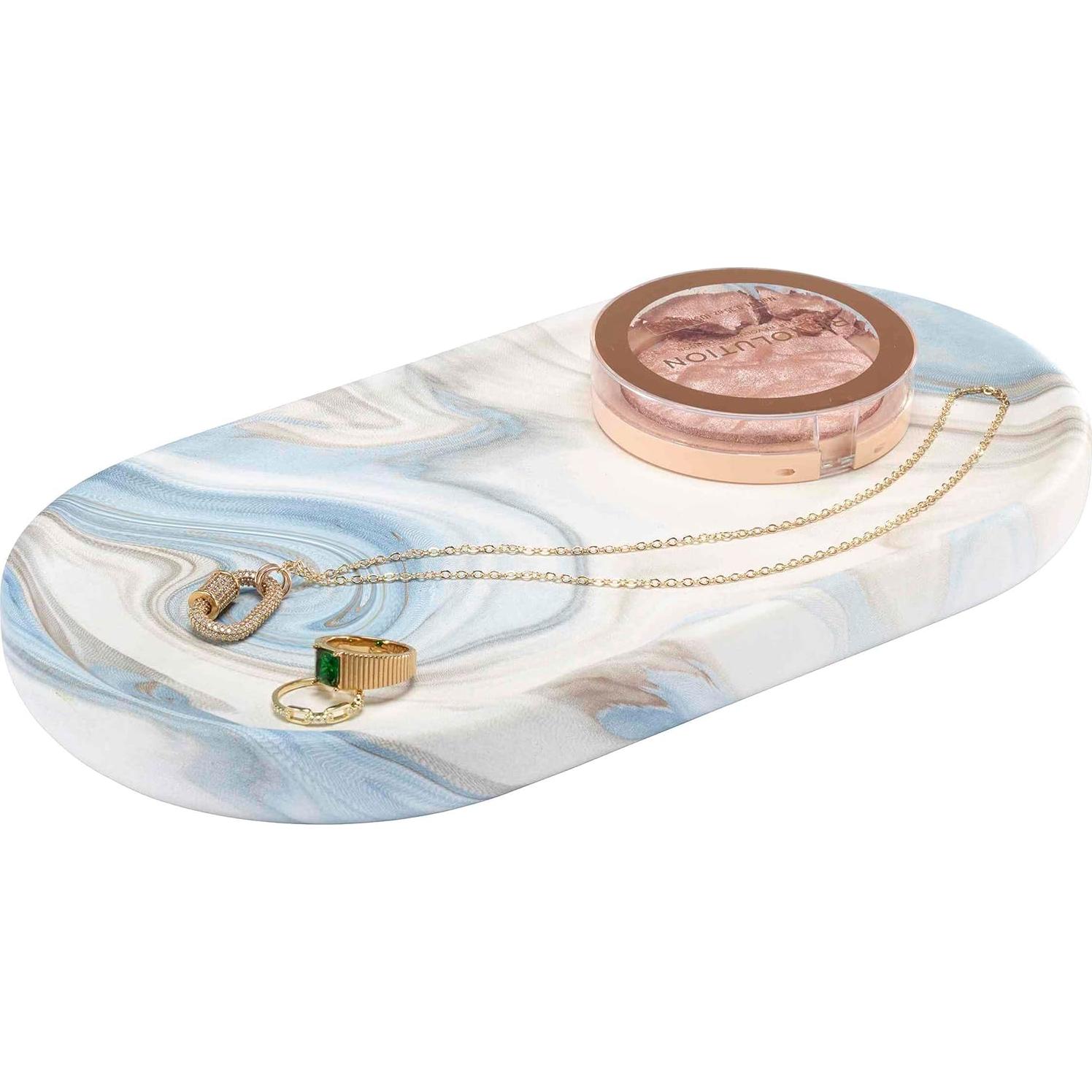 Bandeja de tocador Avanti Linens Waves Azul 26.4x2.5cm