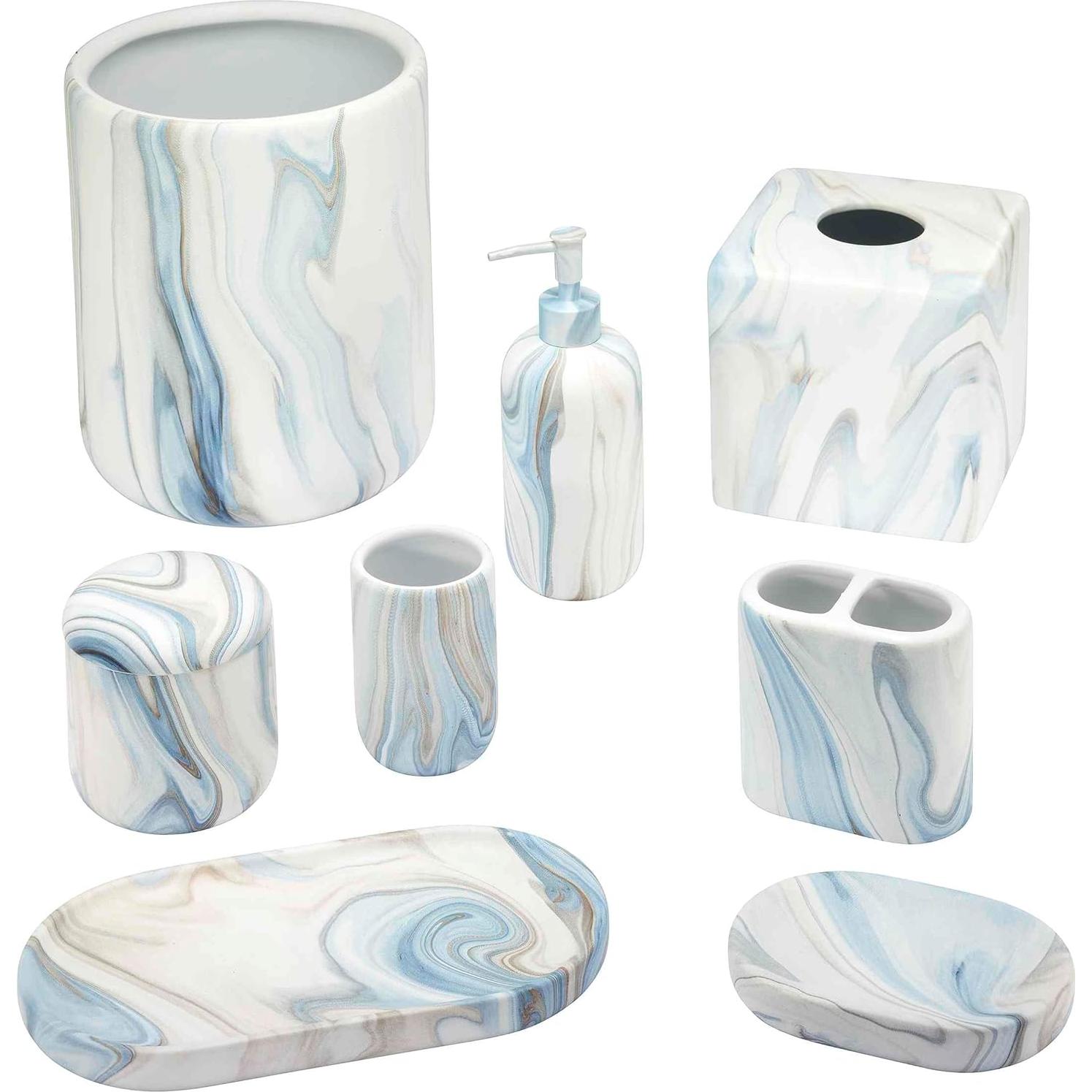 Bandeja de tocador Avanti Linens Waves Azul 26.4x2.5cm