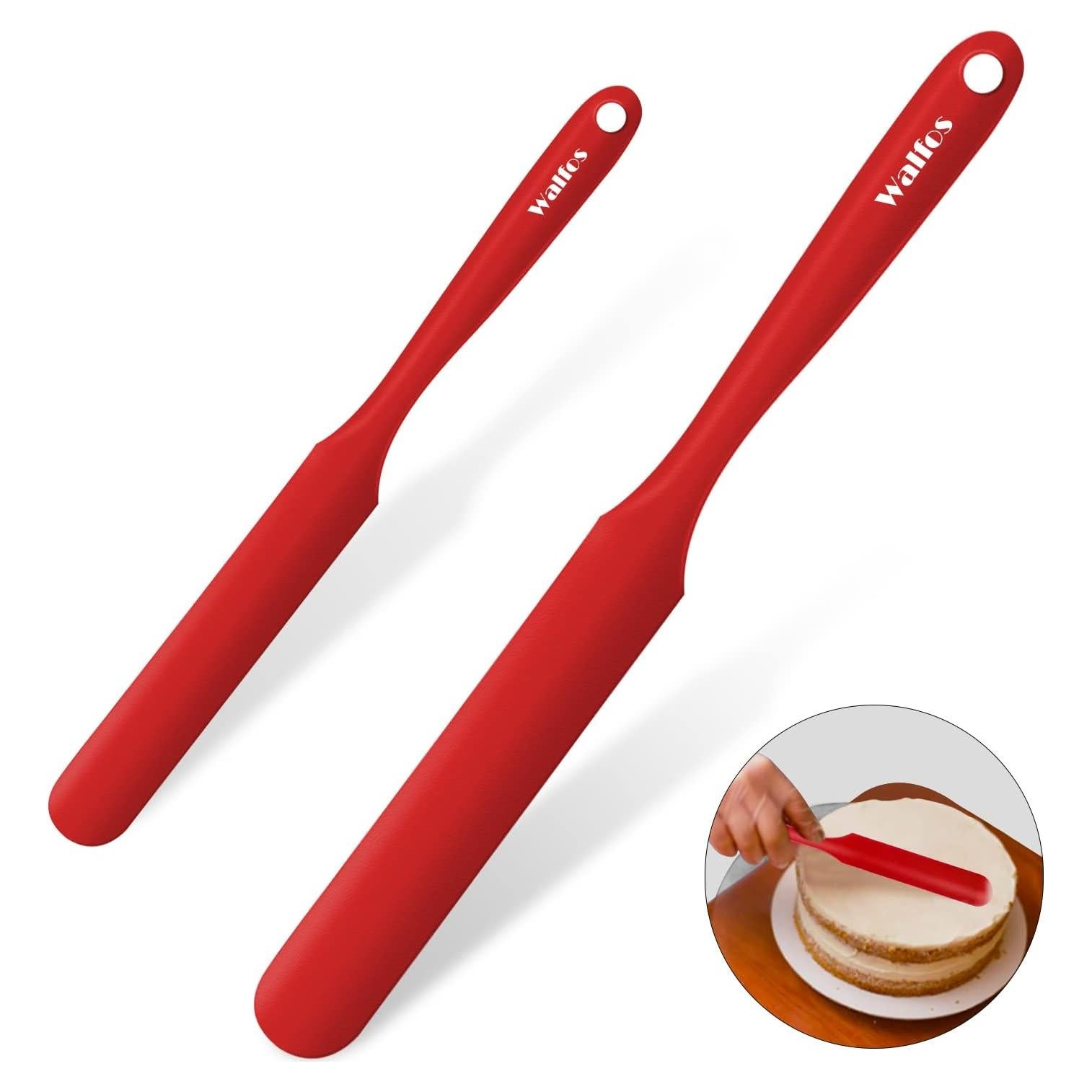 Espátula de Tarro de Silicona Walfos Roja 2pcs - Resistente 232°C