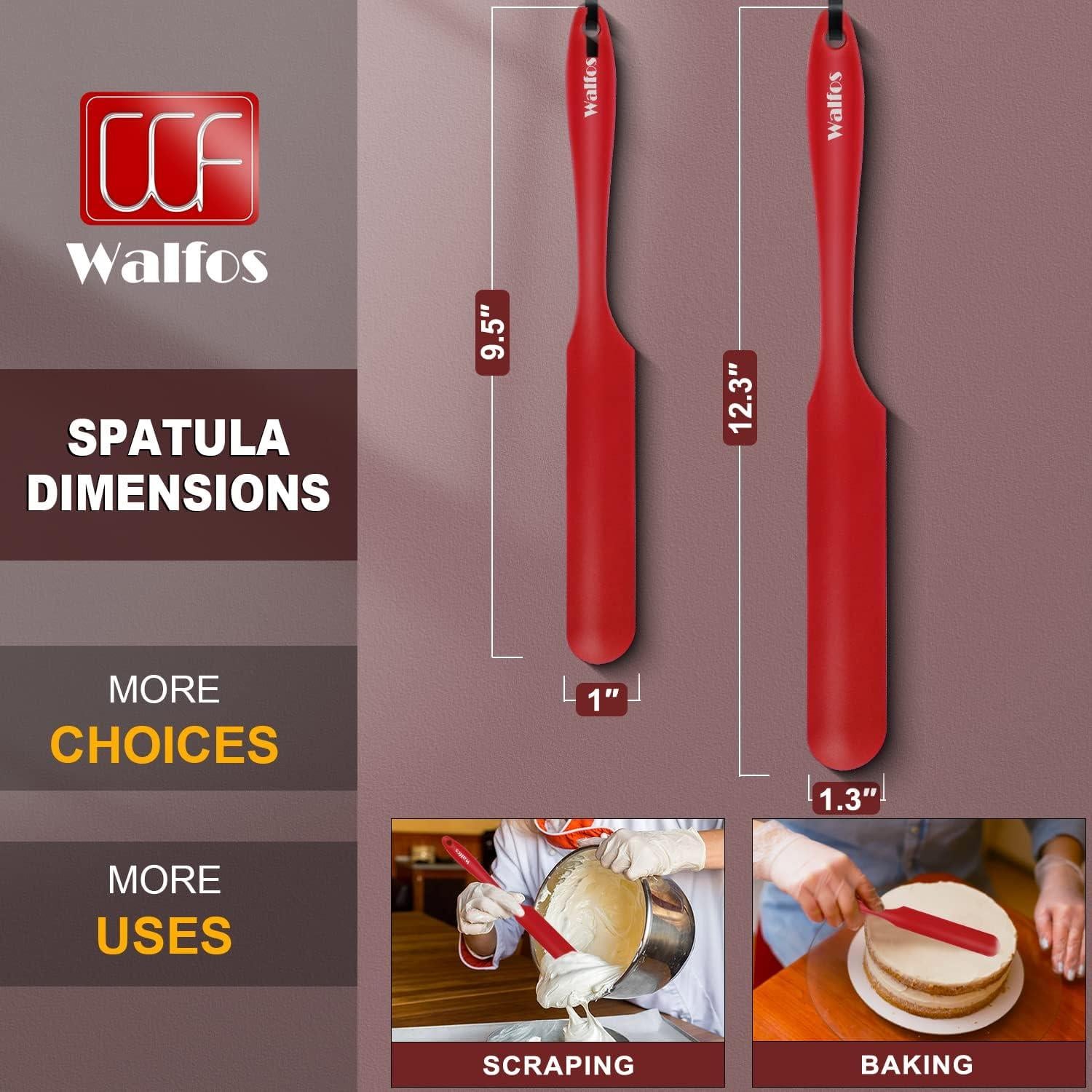 Espátula de Tarro de Silicona Walfos Roja 2pcs - Resistente 232°C