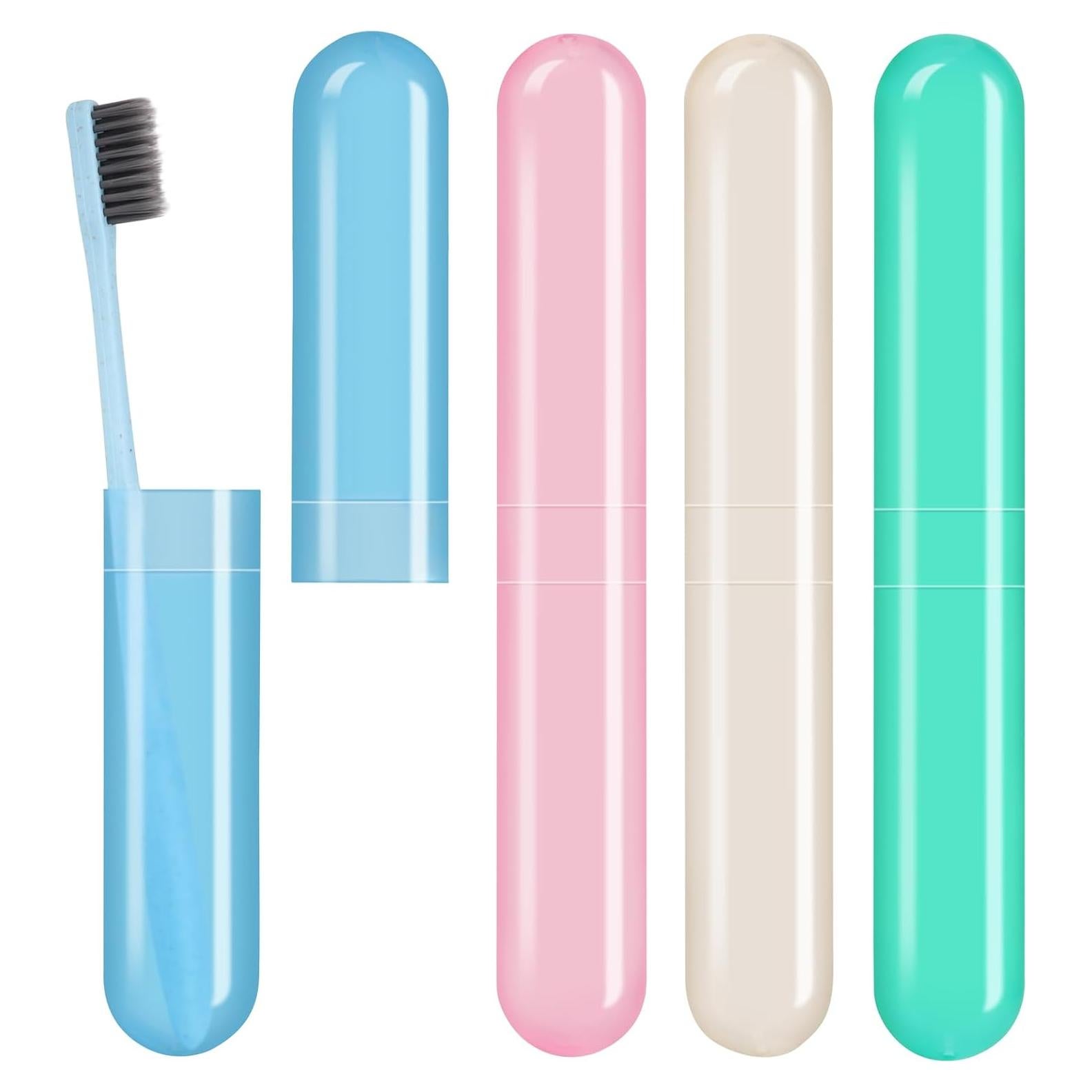 Estuches para Cepillos de Dientes Hooqict - 4 Colores, Portátil