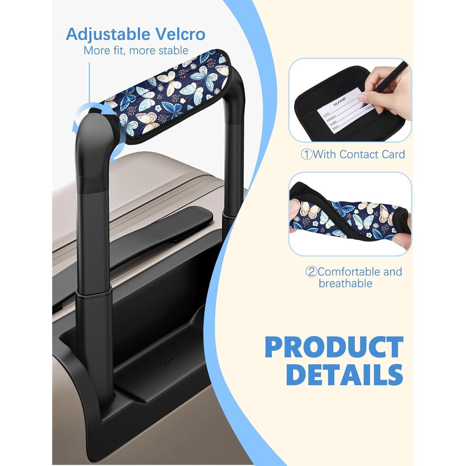 Funda de Mango de Equipaje Slohif Mariposa 3 Pcs Neopreno