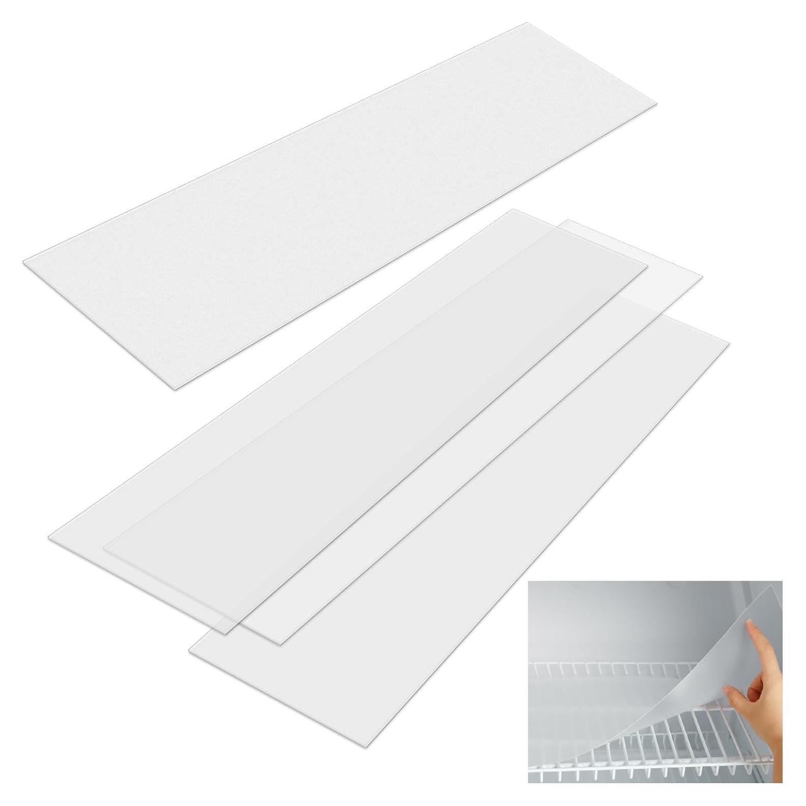 Forros de Estante Barydat 4 Pcs 30x122 cm Plástico Transparente