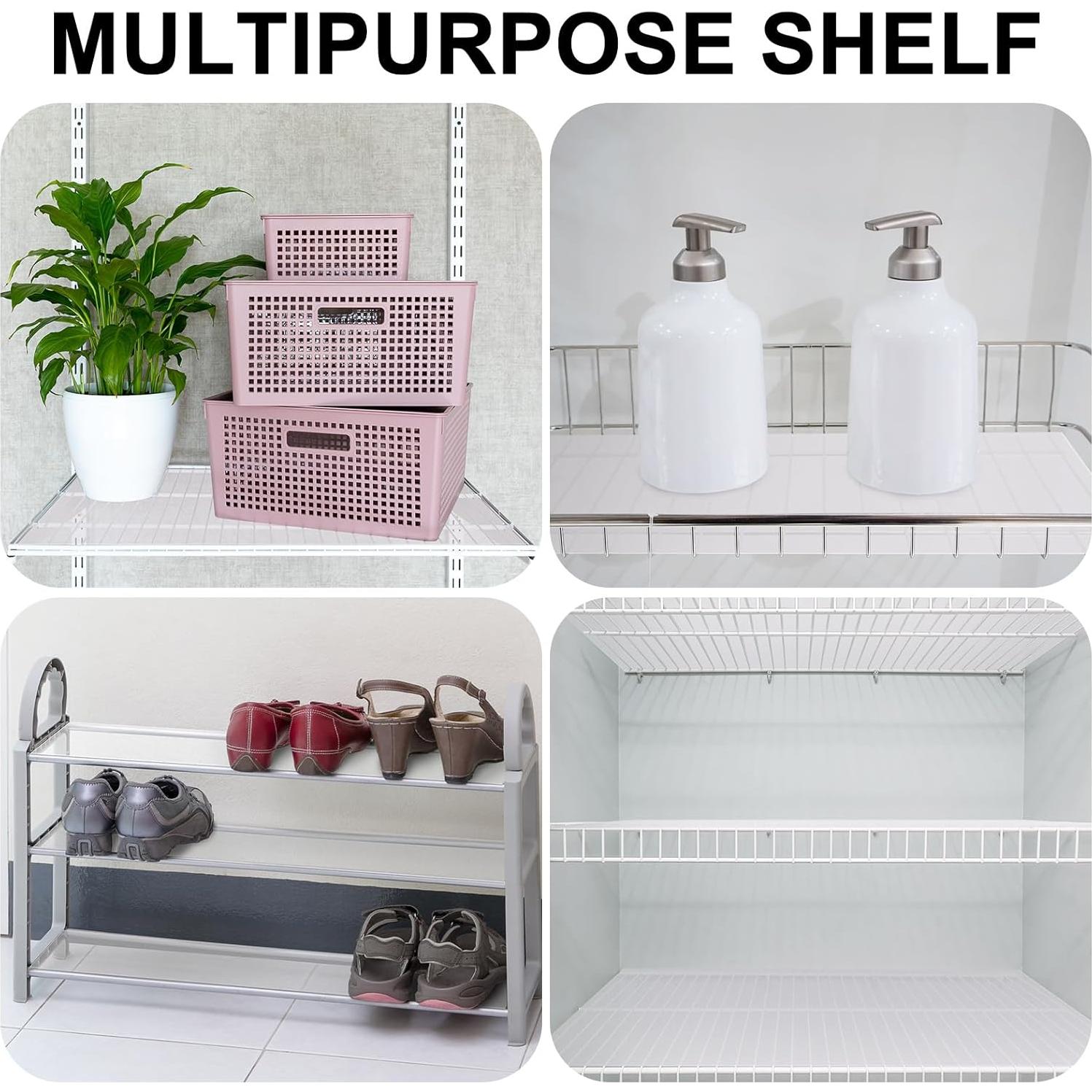 Forros de Estante Barydat 4 Pcs 30x122 cm Plástico Transparente