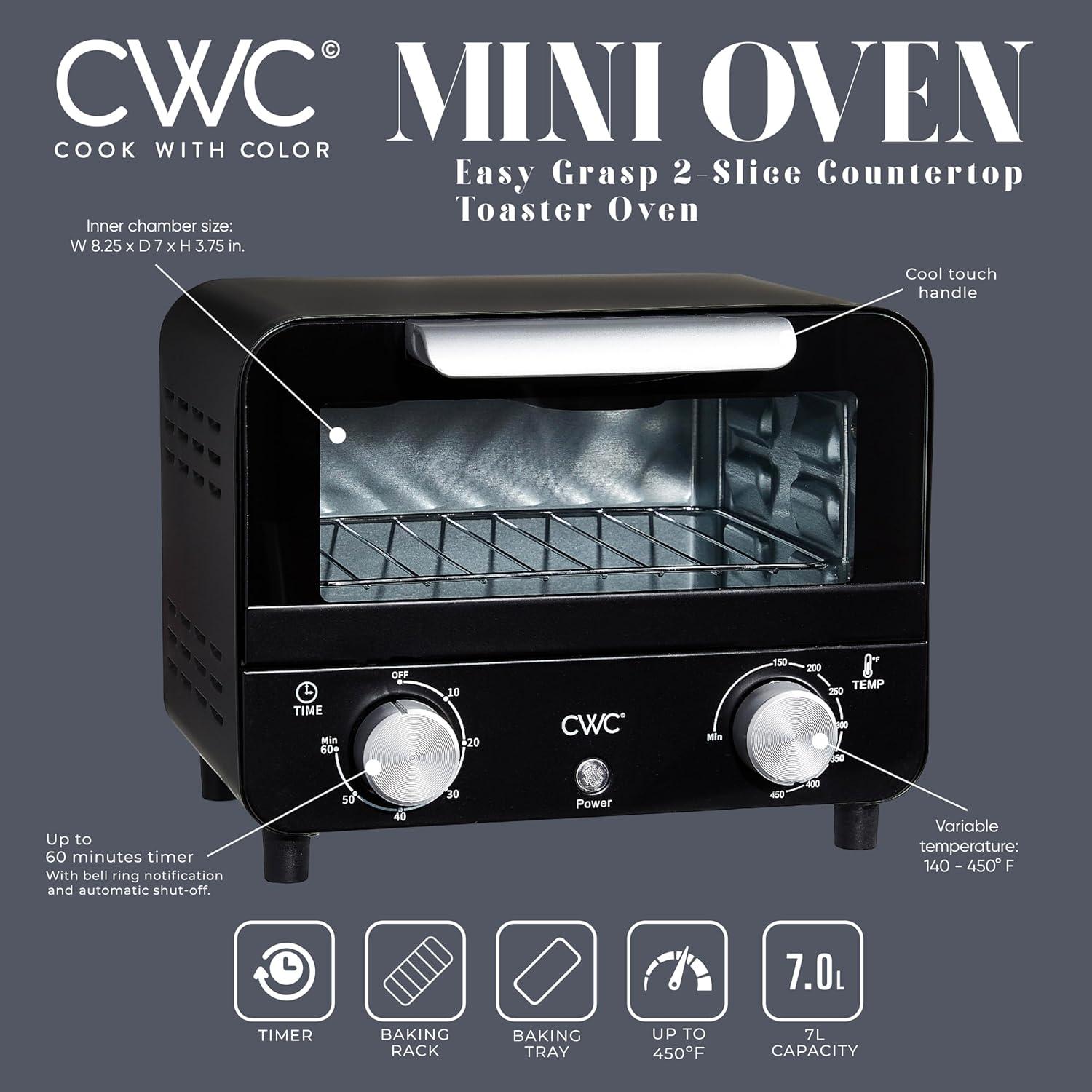 Horno de Tostadas COOK WITH COLOR WMT07 600W Negro