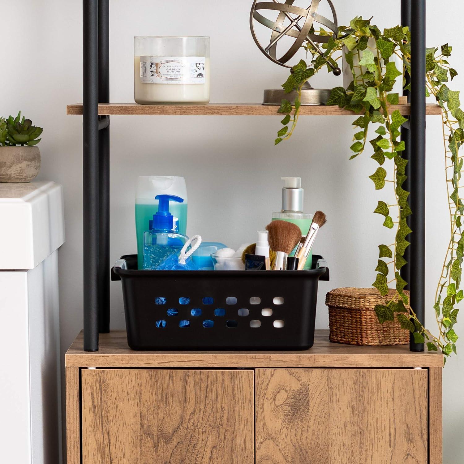 Cesta de Almacenamiento Plástico IRIS USA 12 Unidades Negra