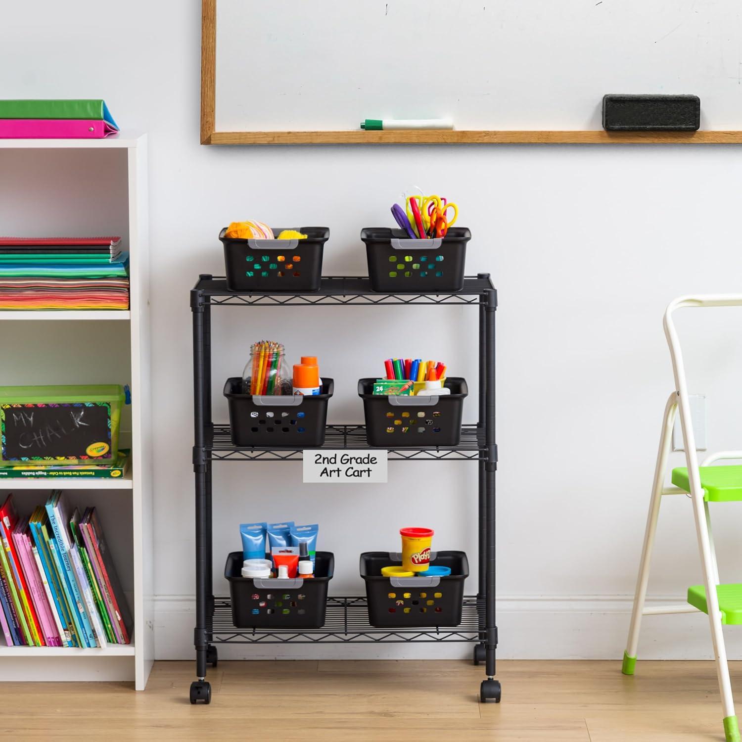 Cesta de Almacenamiento Plástico IRIS USA 12 Unidades Negra