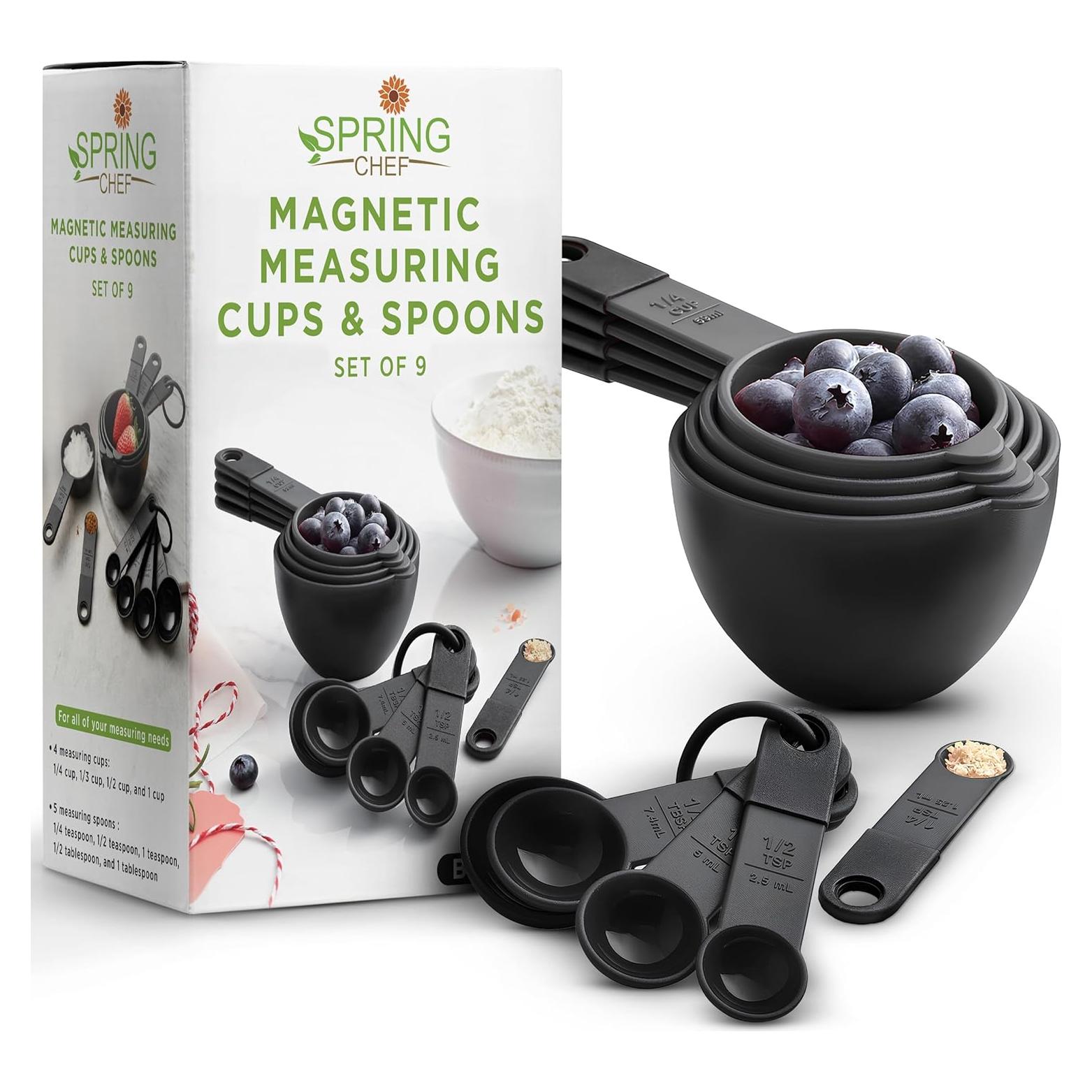 Juego de Tazas y Cucharas Medidoras Spring Chef 9 Piezas