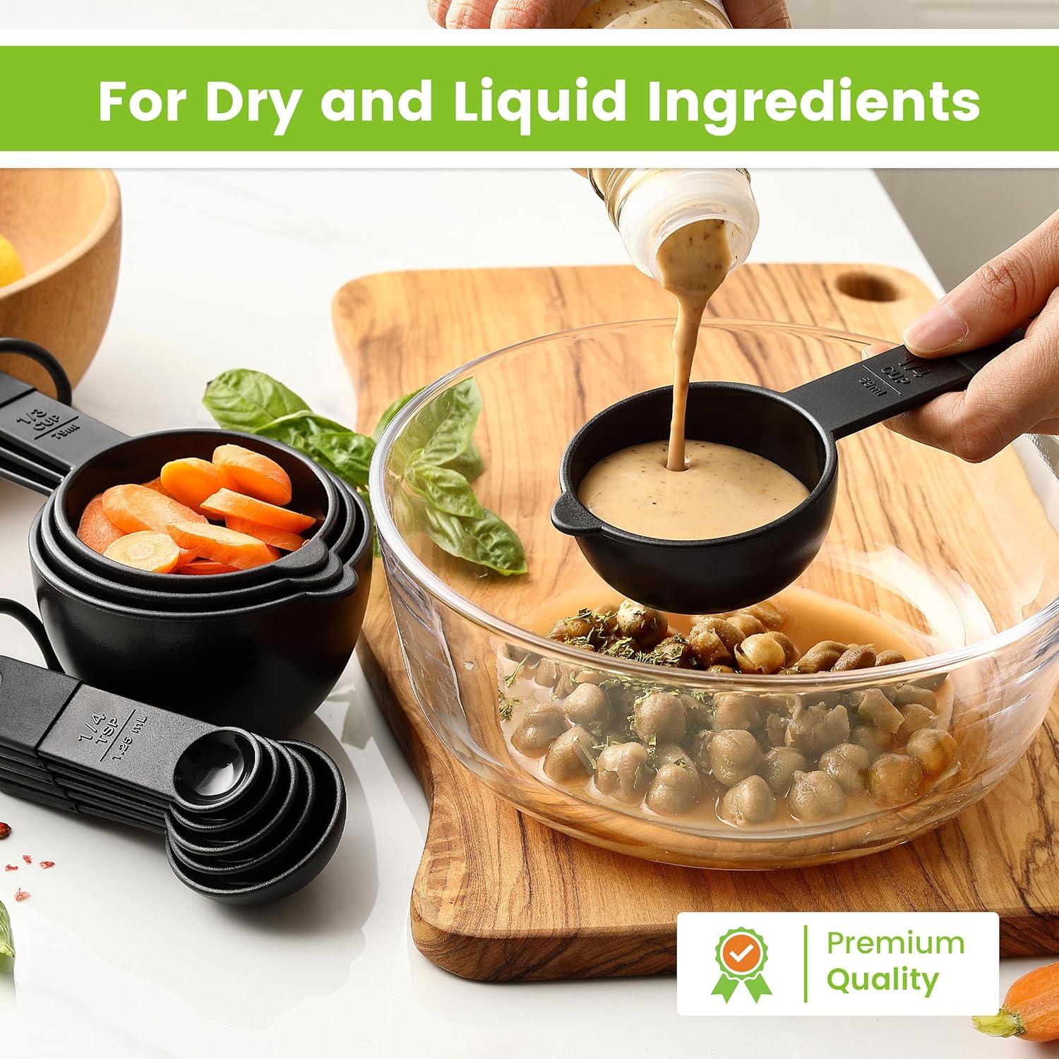 Juego de Tazas y Cucharas Medidoras Spring Chef 9 Piezas