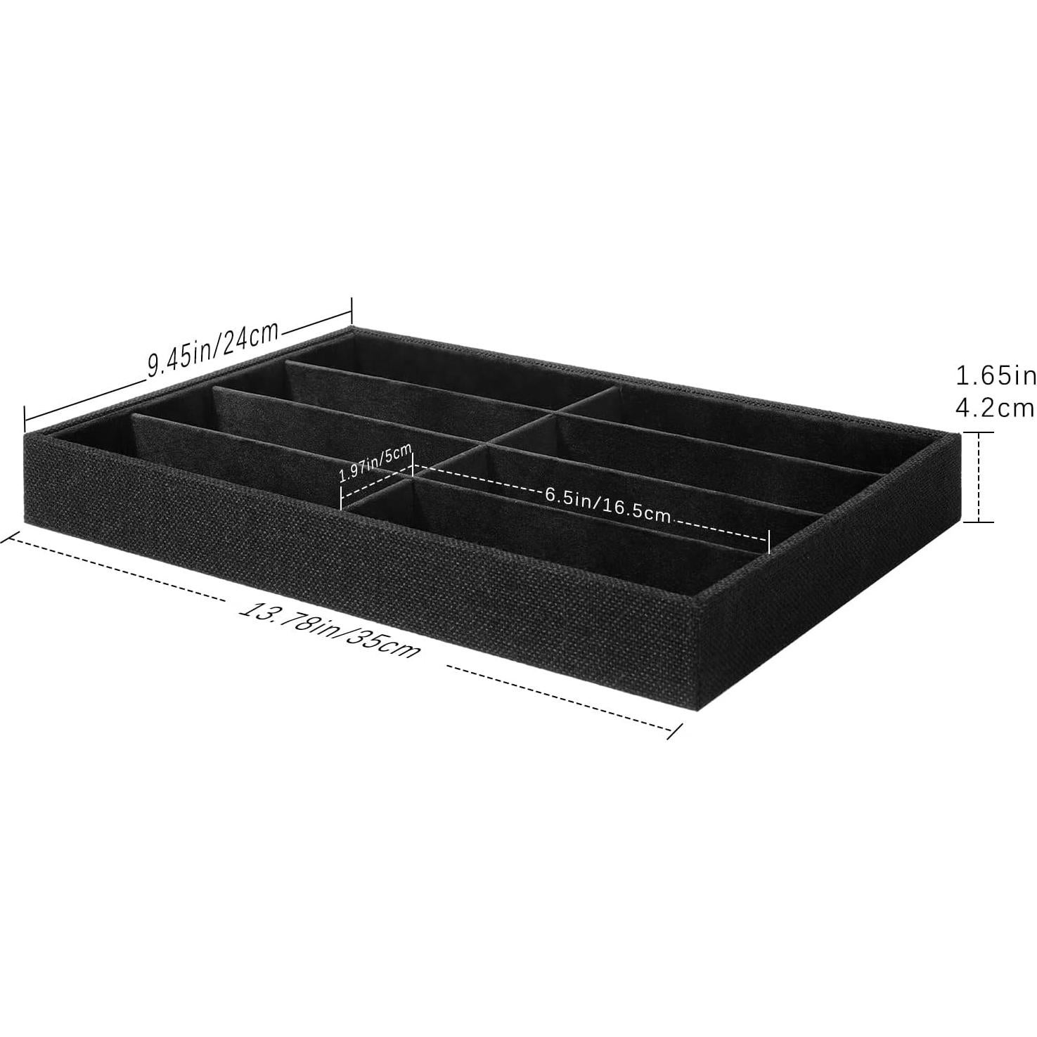 Organizador de Gafas y Joyería Emibele 8 Compartimentos Terciopelo