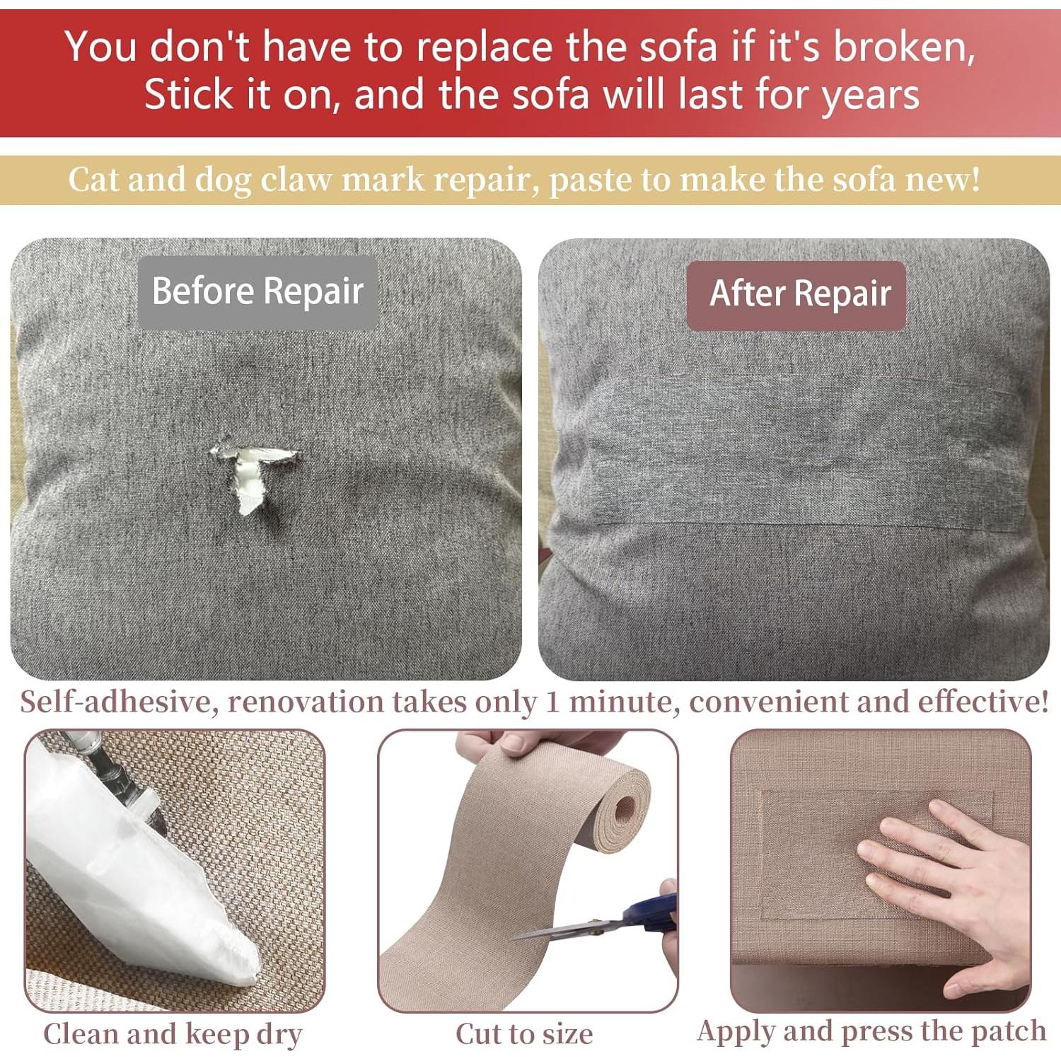 Cinta de Reparación de Lino Gheeidau 10.16x177.8 cm Beige