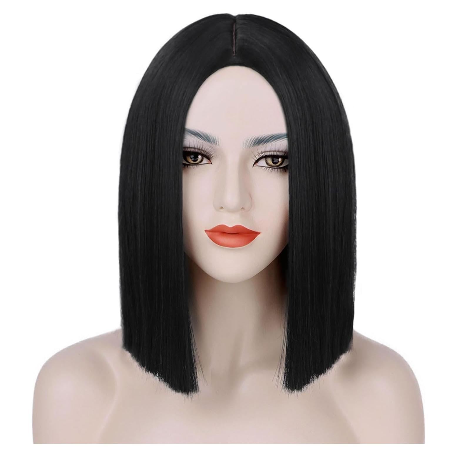 Peluca Bob Negra Tereshar Sintética 30 cm Resistente al Calor