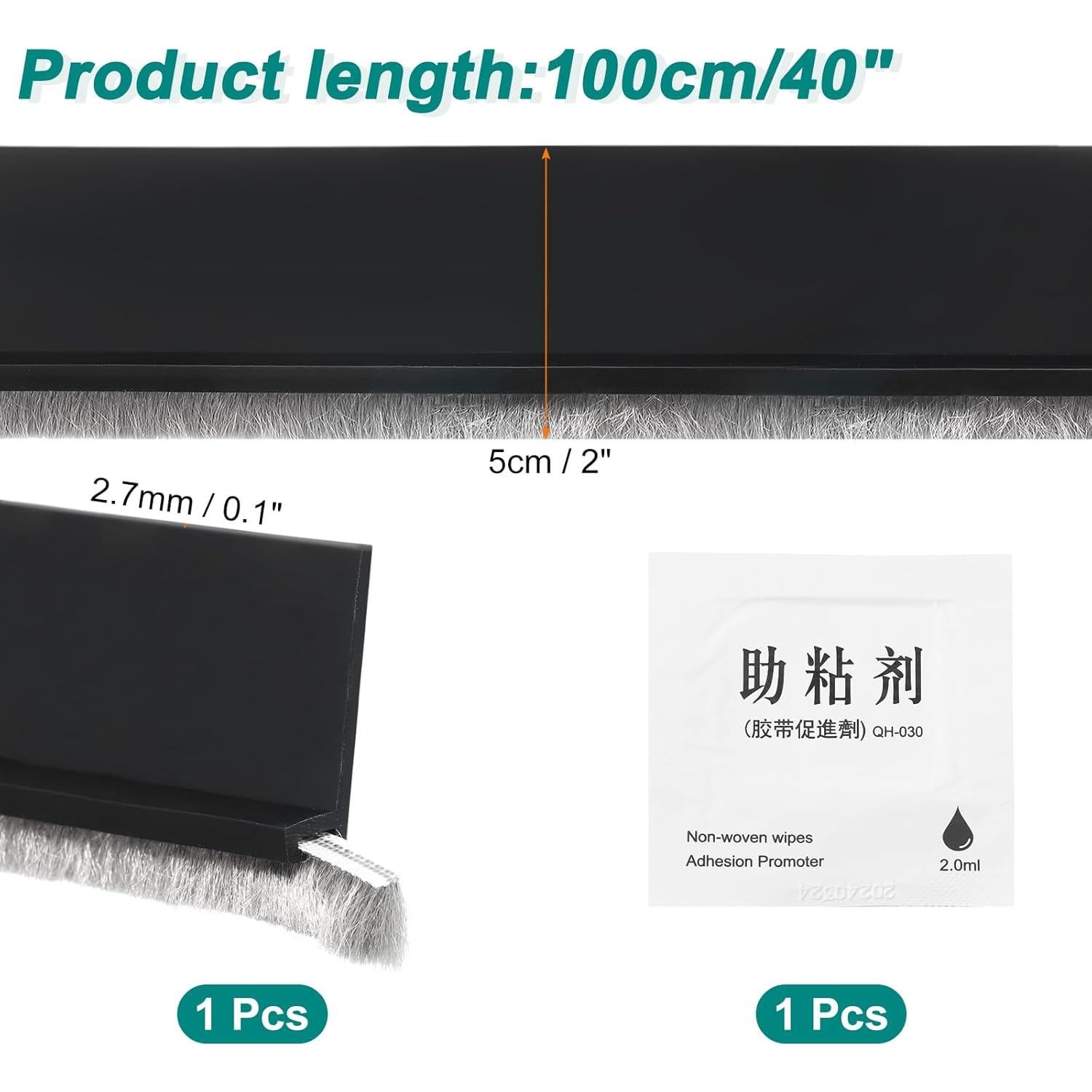 Barrera de Puerta uxcell 100 cm x 5 cm con Cepillo Sellador