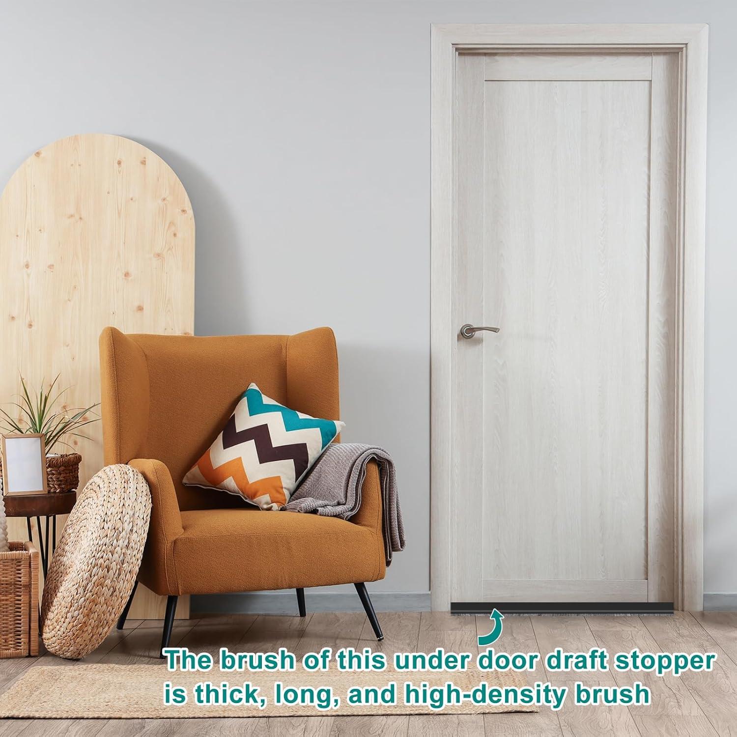 Barrera de Puerta uxcell 100 cm x 5 cm con Cepillo Sellador