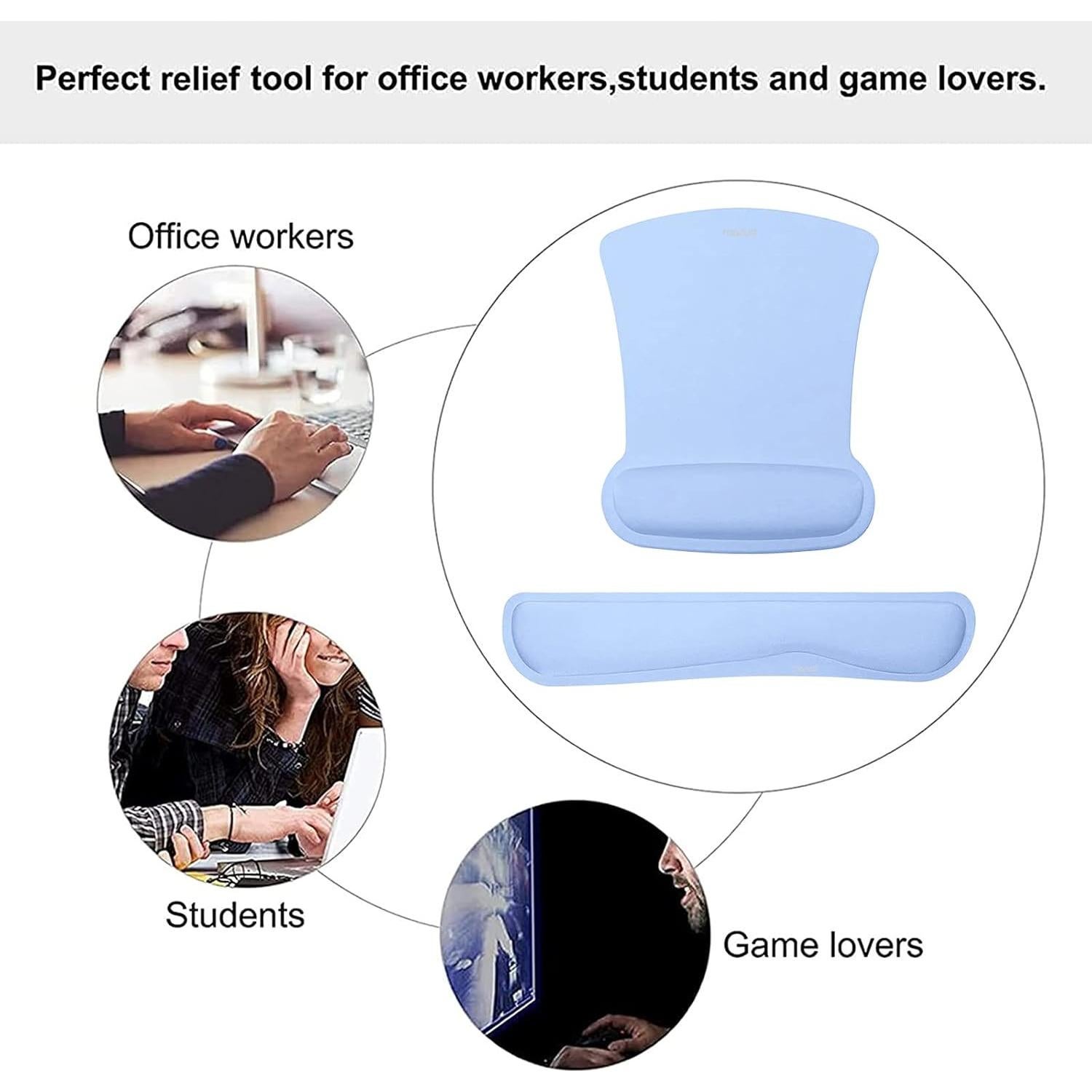 Soporte de Reposamuñecas Ergonómico MOSISO para Teclado y Ratón