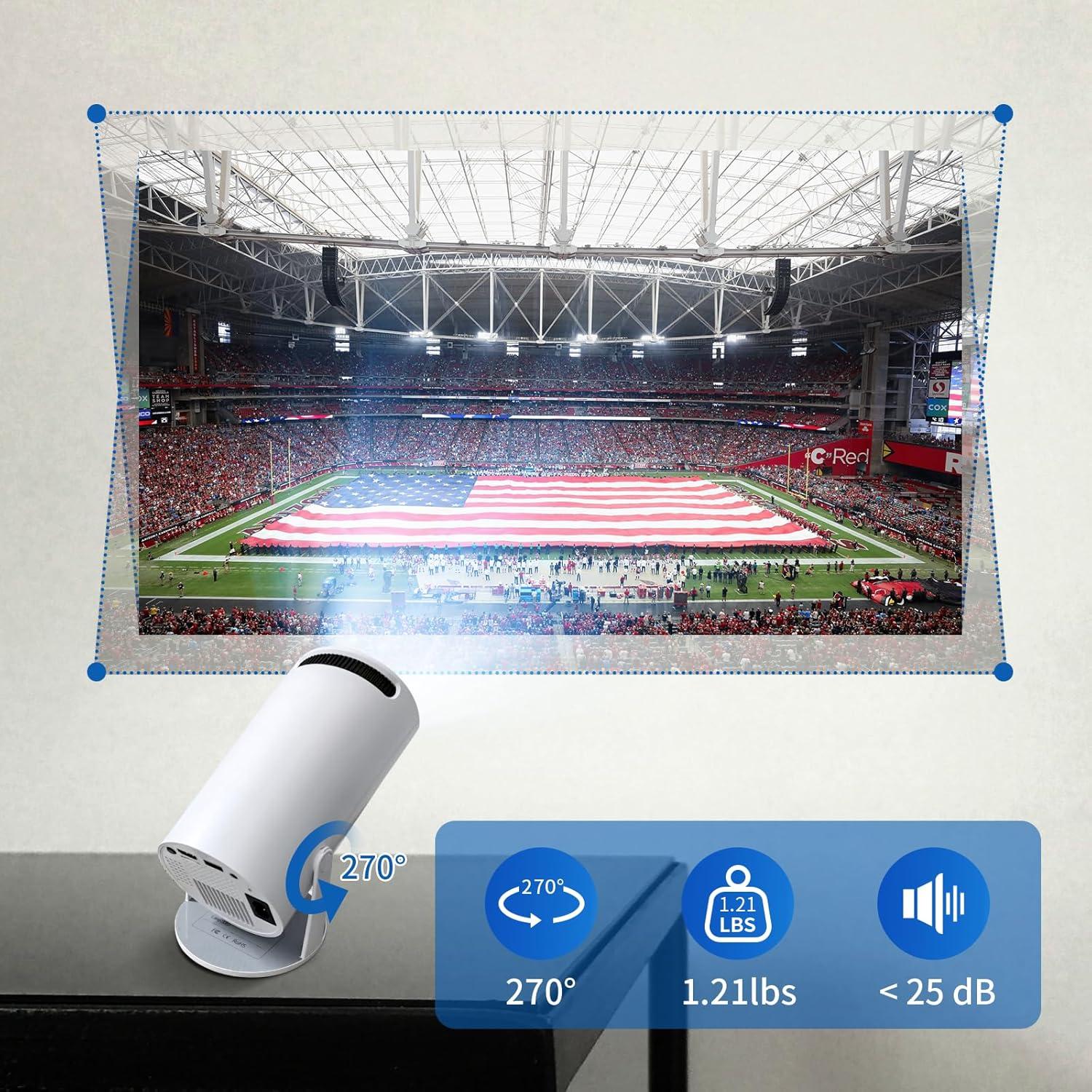 Mini Proyector Portátil Intejoy HY300Pro 4K WiFi Bluetooth