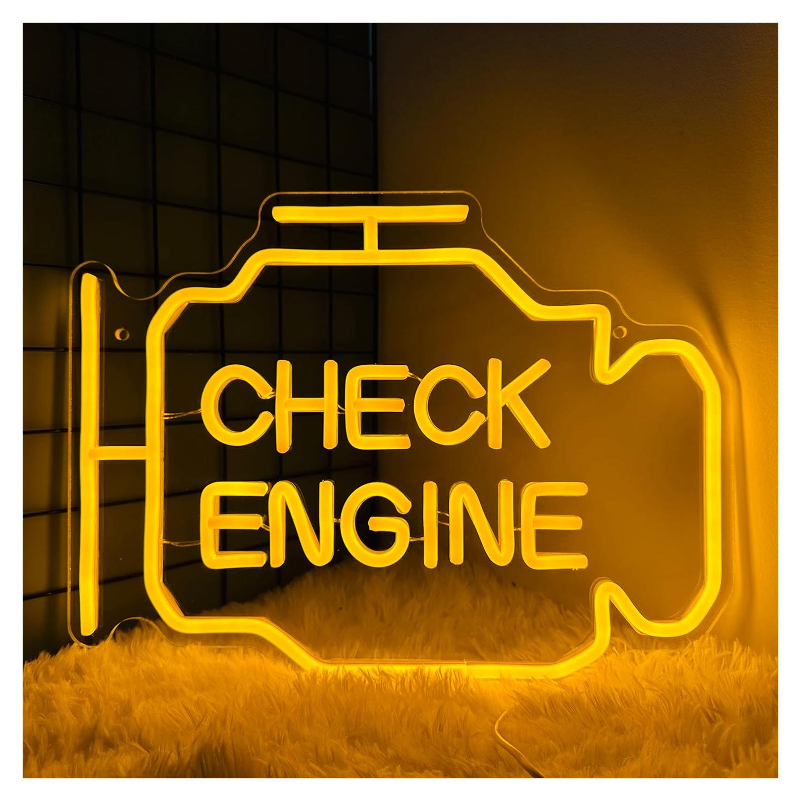 Cartel de Neón LED Abooly Motor de Verificación 30x40cm