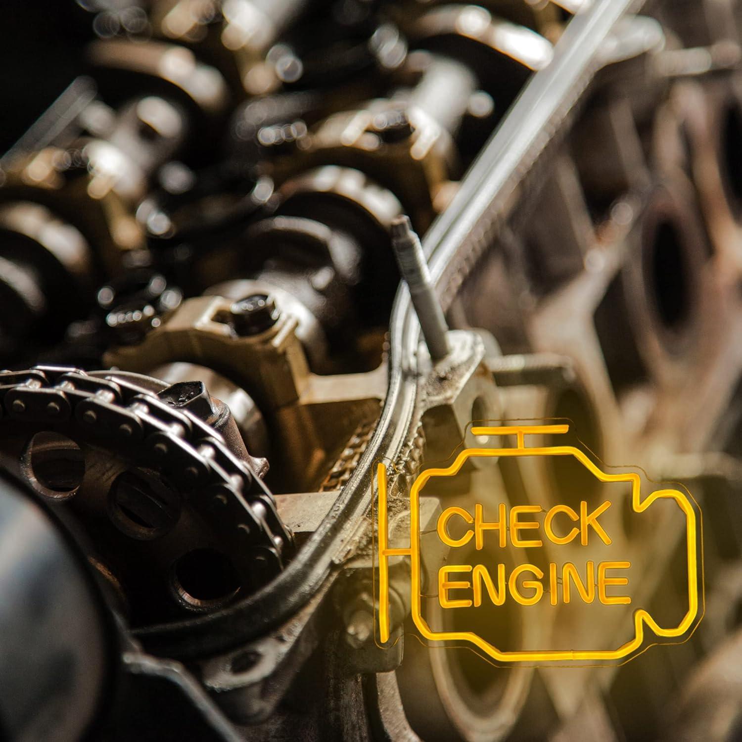 Cartel de Neón LED Abooly Motor de Verificación 30x40cm