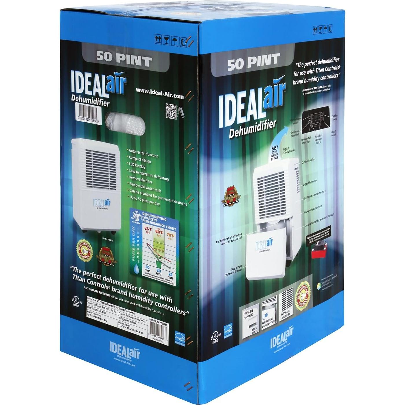 Dehumidifier 30 Pint - Removes Up to 30 Pints of Moisture from the Air Per Day