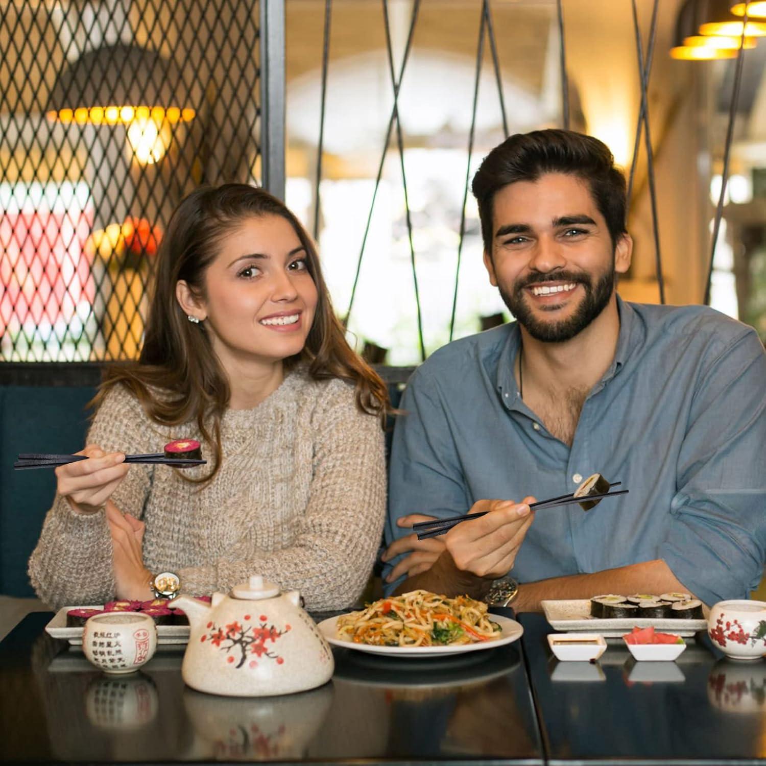 Palillos Reutilizables GLAMFIELDS Negros 24.1 cm Antideslizantes