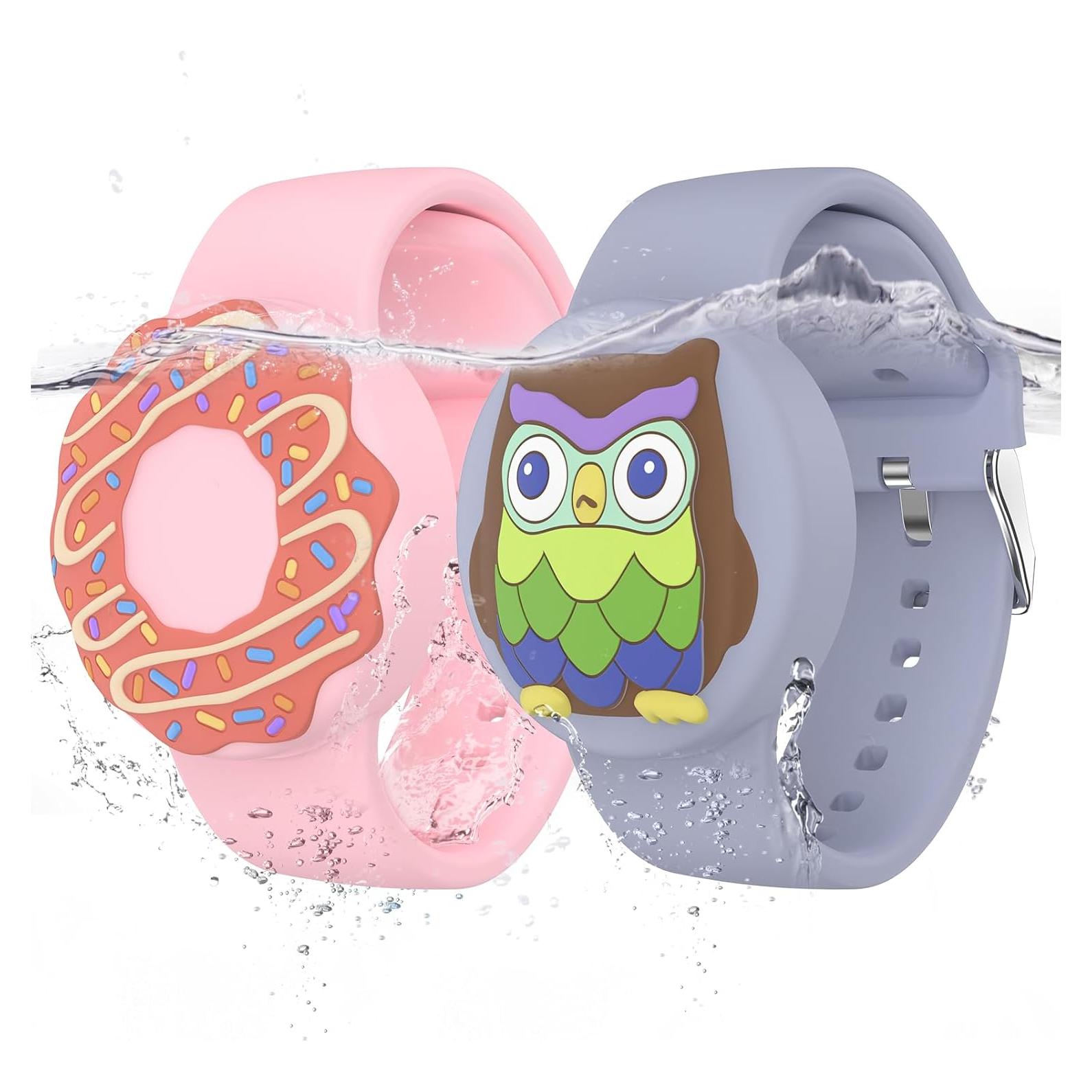 Pulseras de Silicona Impermeables para AirTag - 2 Piezas