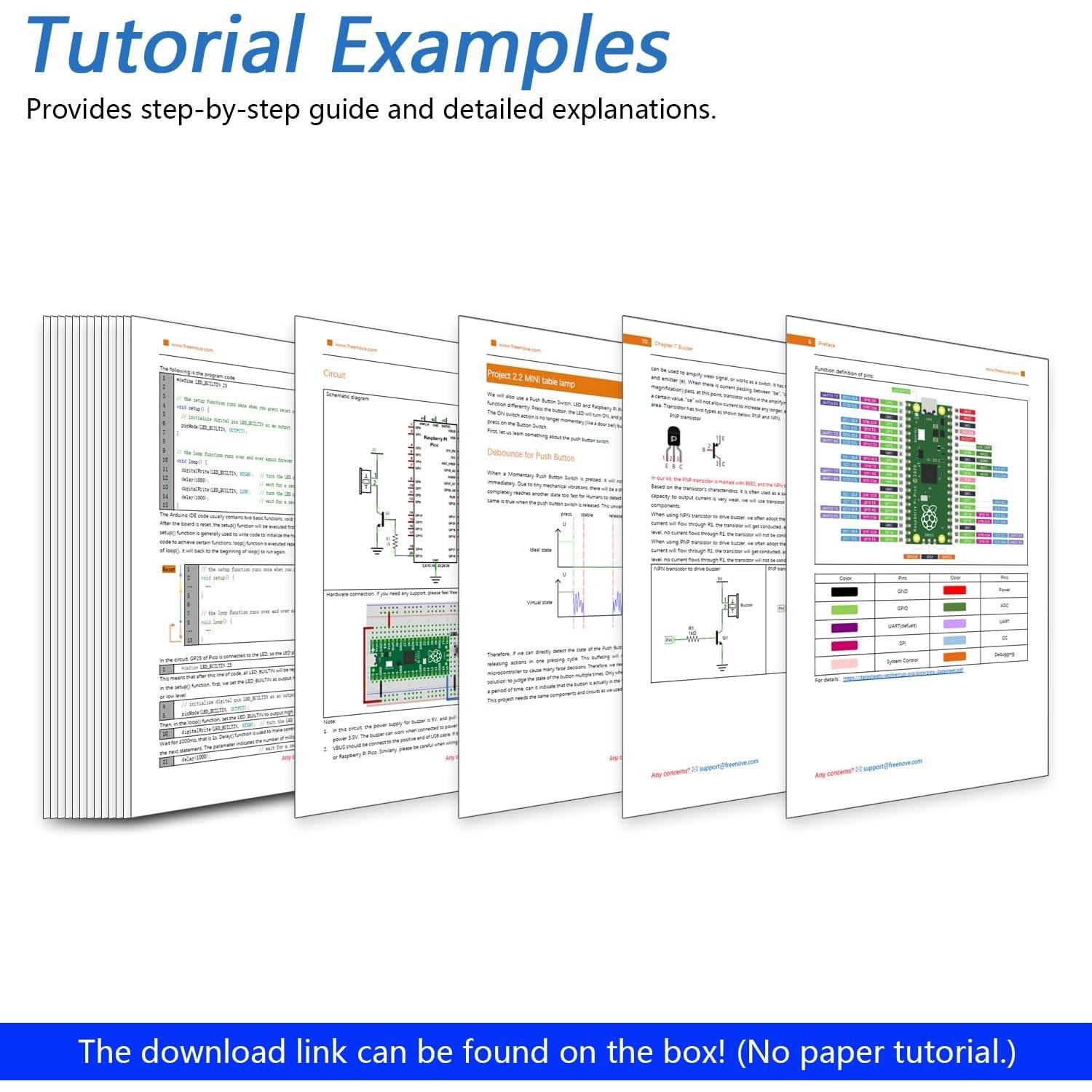 Kit de Inicio FREENOVE para Raspberry Pi Pico - 177 Artículos