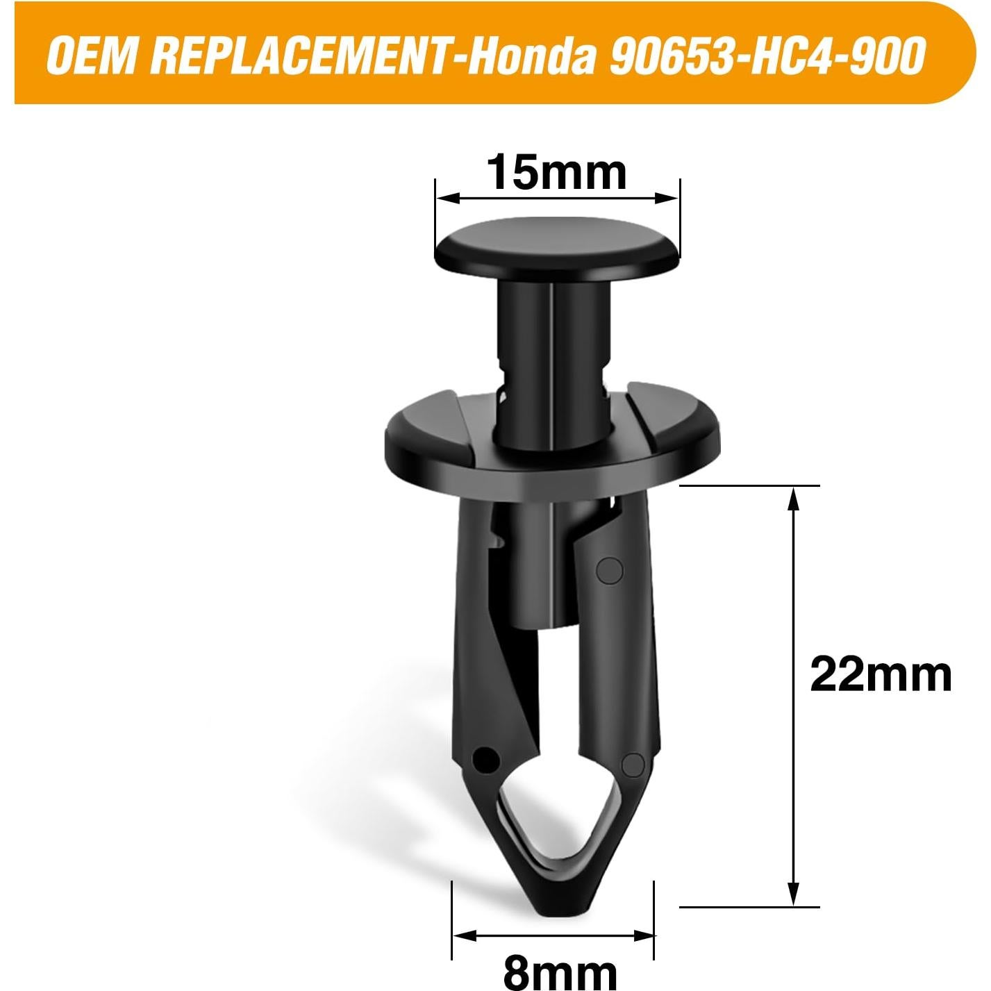 GOOACC 100 Clips de Guardabarros 8mm + Removedor para Honda