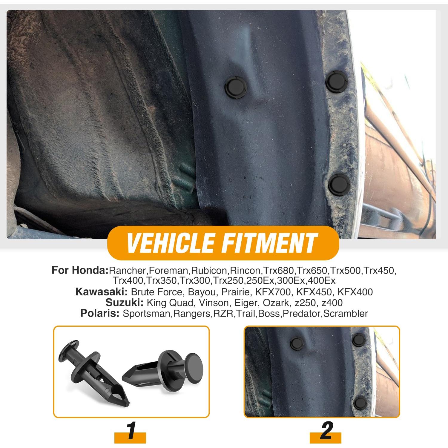 GOOACC 100 Clips de Guardabarros 8mm + Removedor para Honda