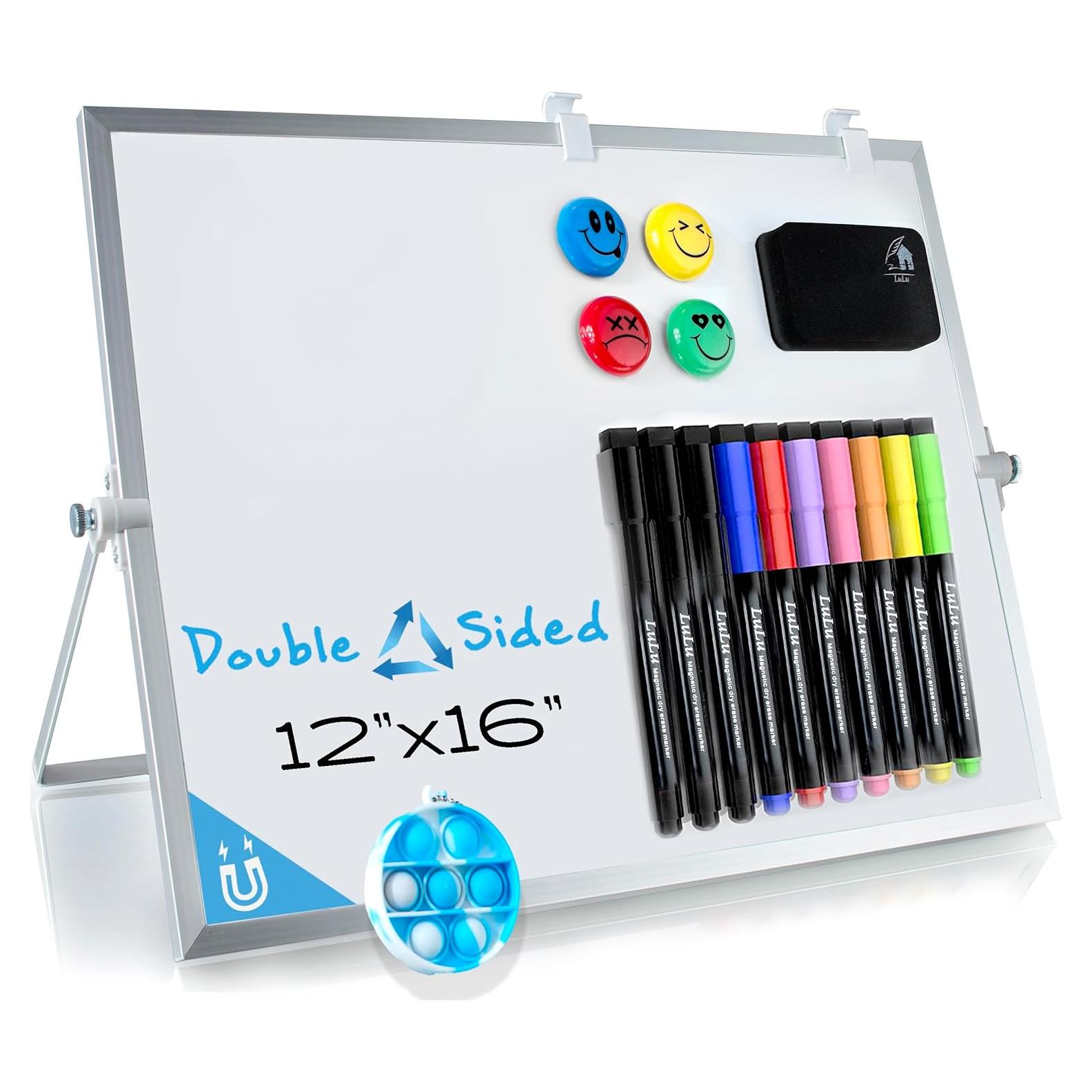 Pizarra Blanca Borrable Lulu Office 40x30 cm con Accesorios