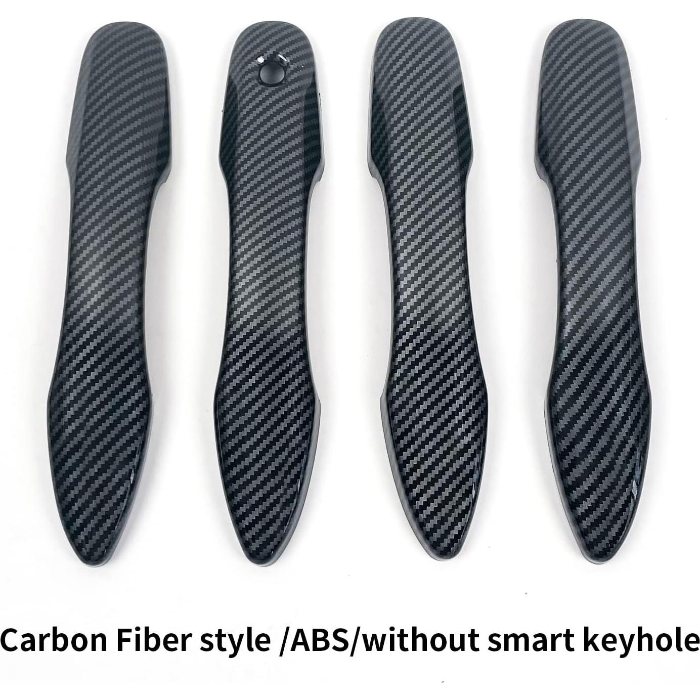 Cubierta de Manija de Puerta BENXUTO Fibra de Carbono para Toyota