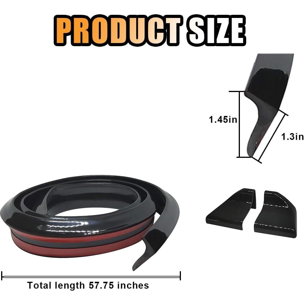 Alerón Trasero de Goma JOYCOURT 146.7 cm Negro Universal