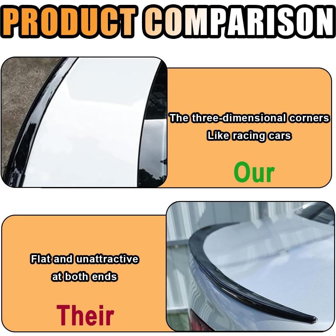 Alerón Trasero de Goma JOYCOURT 146.7 cm Negro Universal