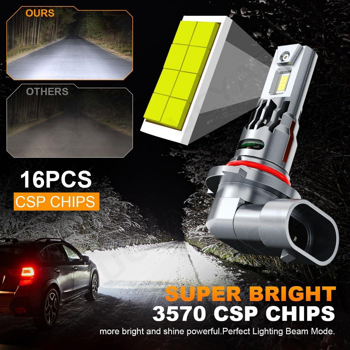 Bombillas LED UCYAR 9005 9006 para GMC Sierra 1995-2006 - Paquete de 4