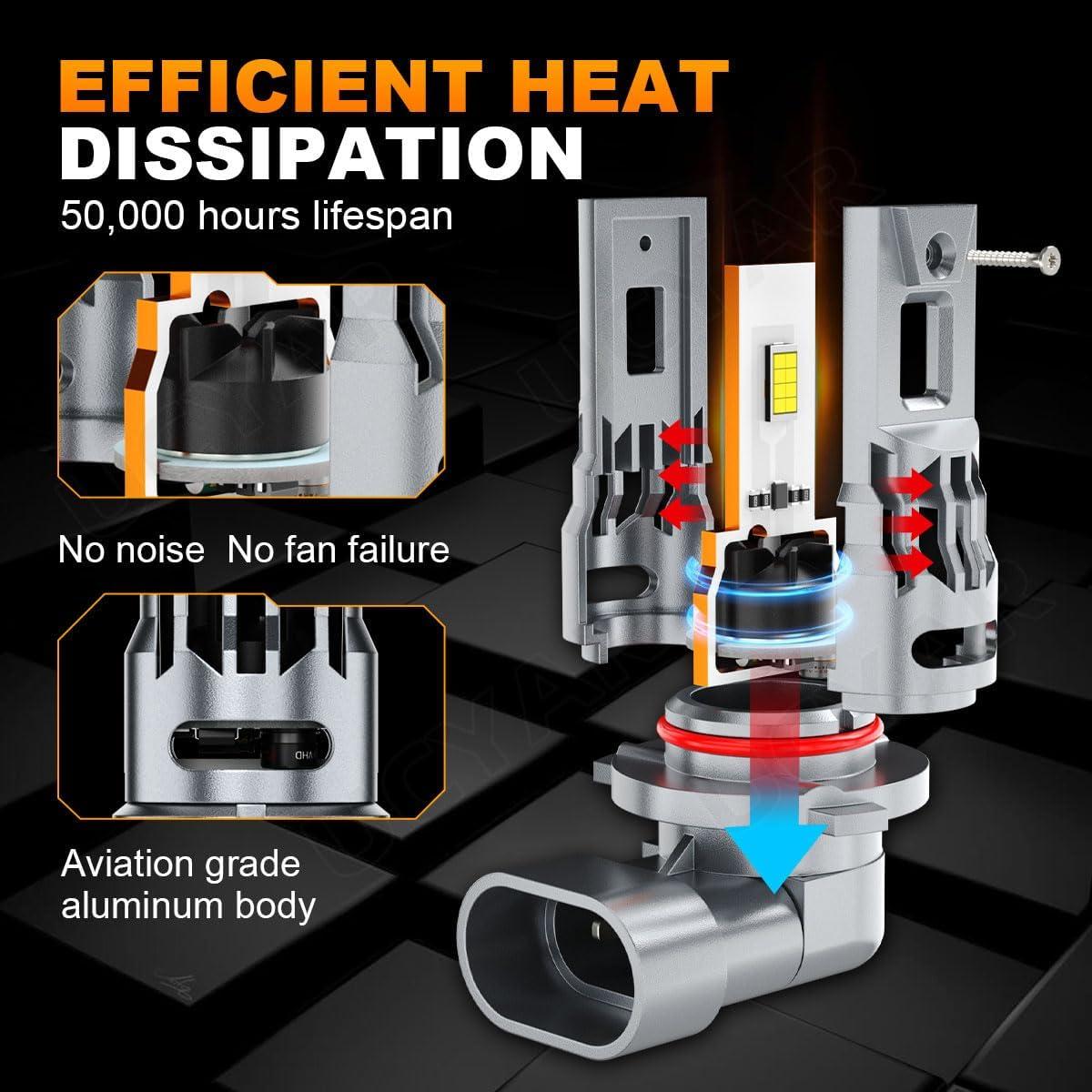 Bombillas LED UCYAR 9005 9006 para GMC Sierra 1995-2006 - Paquete de 4