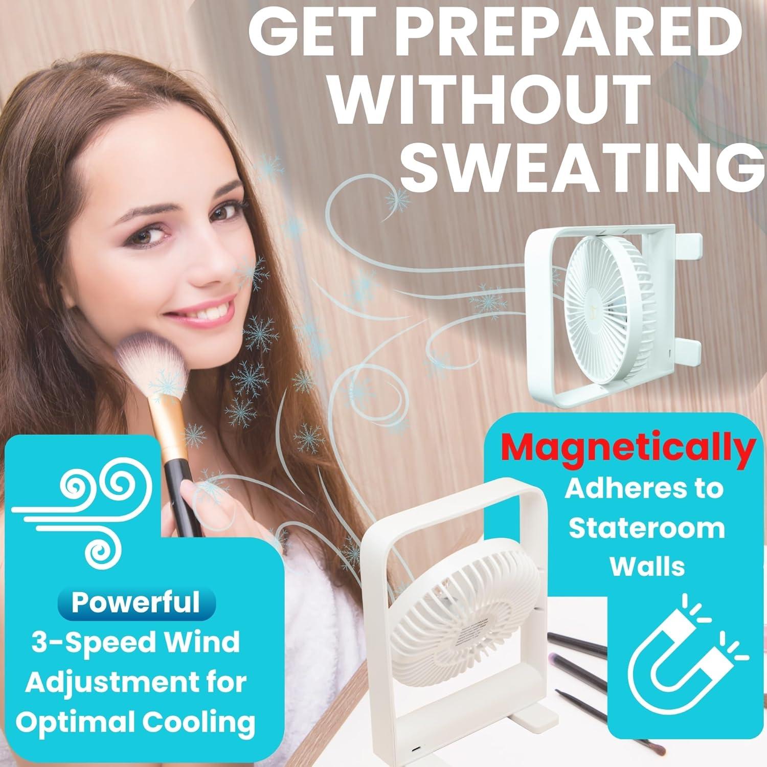 Ventilador Portátil Nordmoose para Cruceros 3 Velocidades