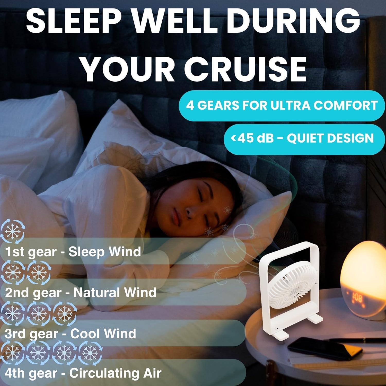Ventilador Portátil Nordmoose para Cruceros 3 Velocidades
