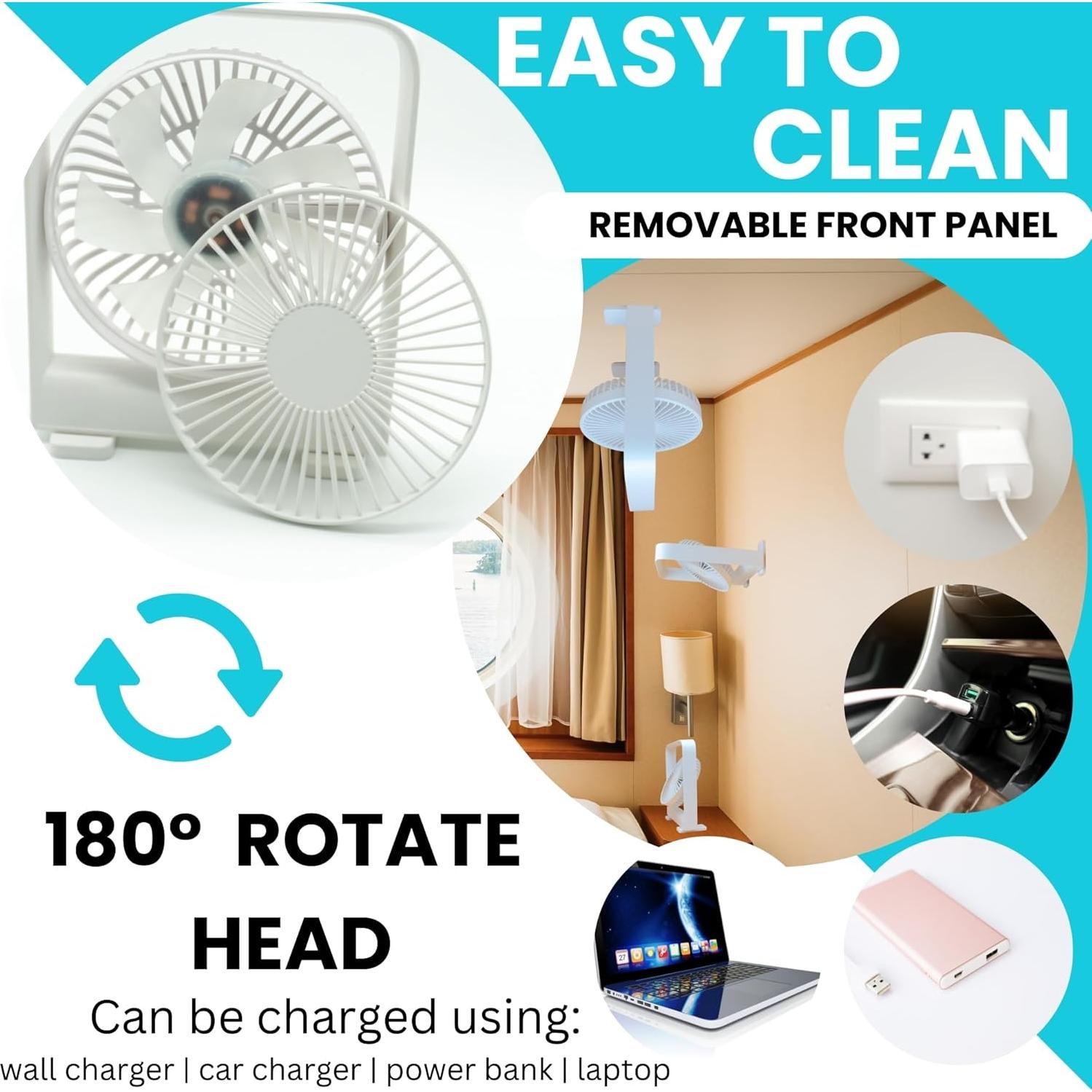 Ventilador Portátil Nordmoose para Cruceros 3 Velocidades