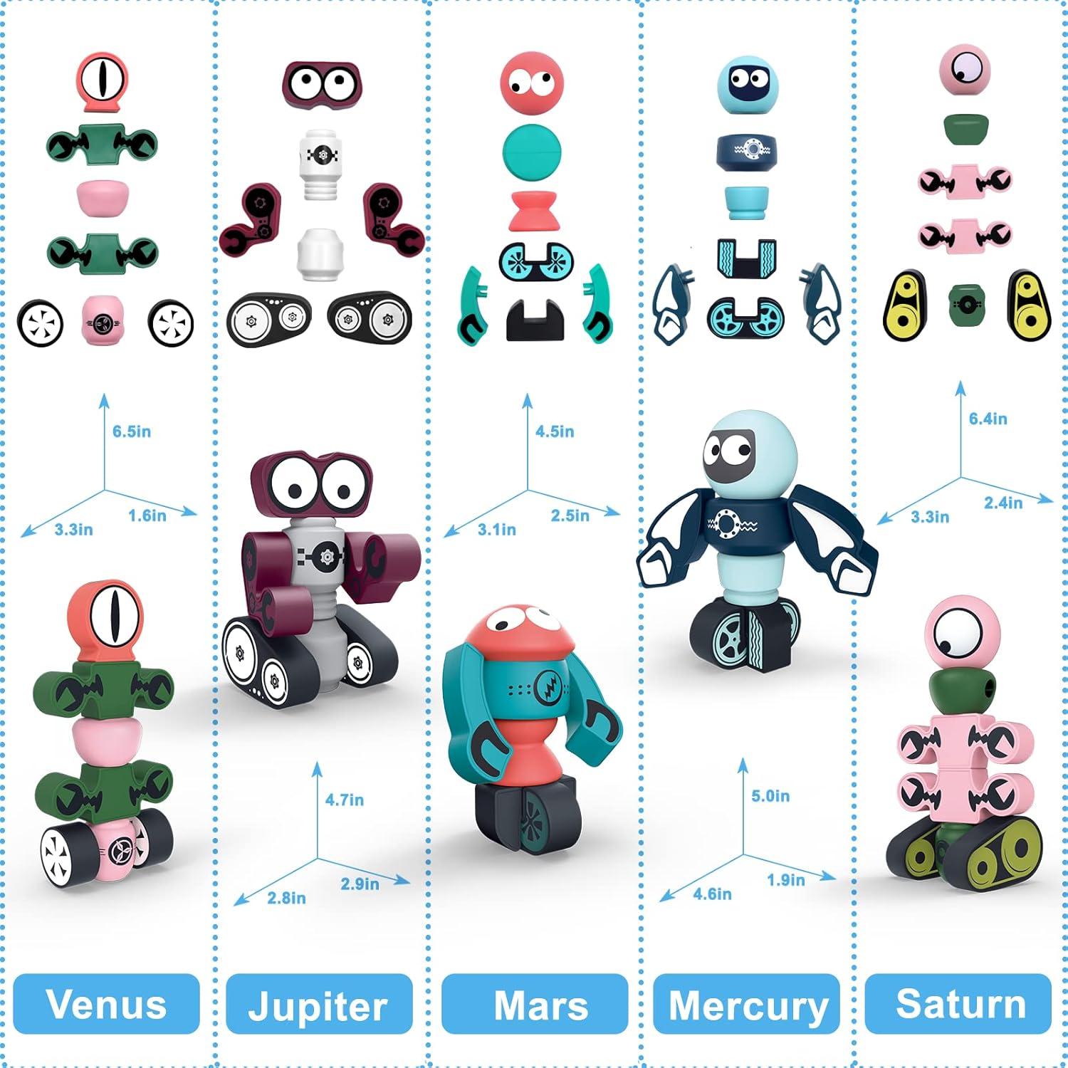 Gifts2U Set de 35 Piezas de Robots Magnéticos para Niños