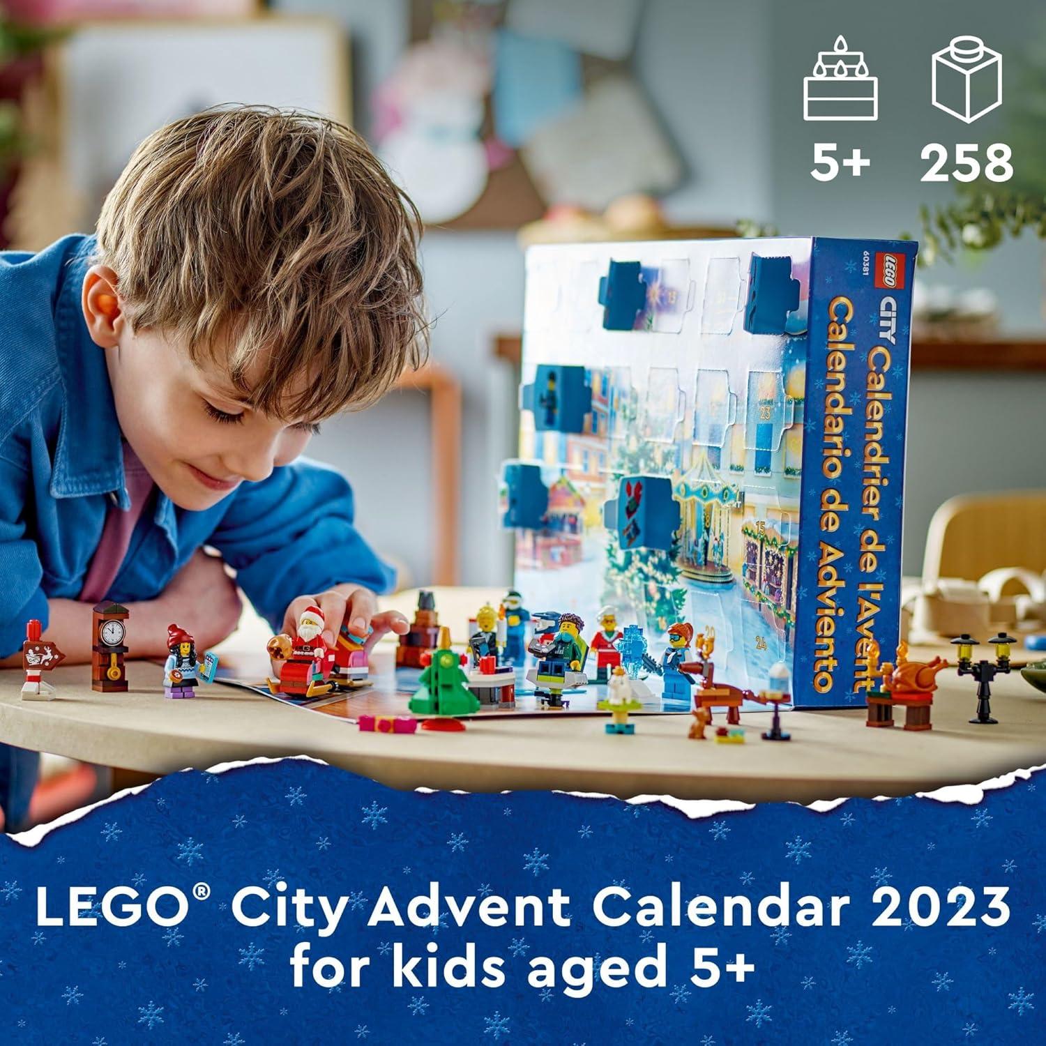 Calendario de Adviento LEGO City 2023 60381 Juguete Navideño