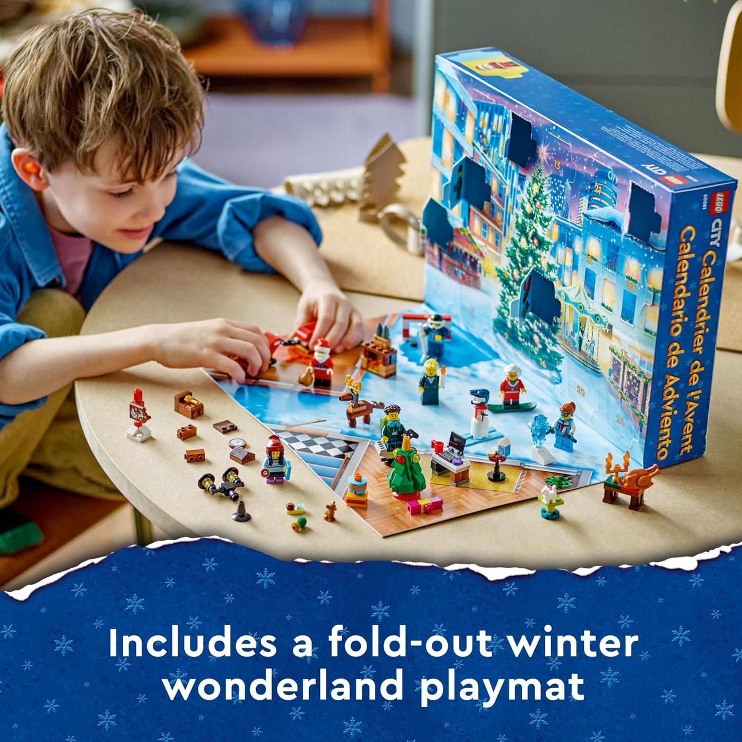 Calendario de Adviento LEGO City 2023 60381 Juguete Navideño
