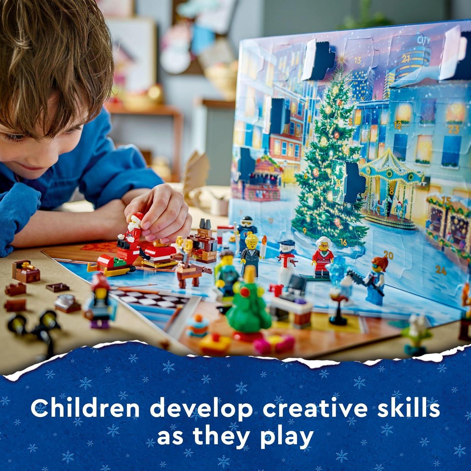 Calendario de Adviento LEGO City 2023 60381 Juguete Navideño