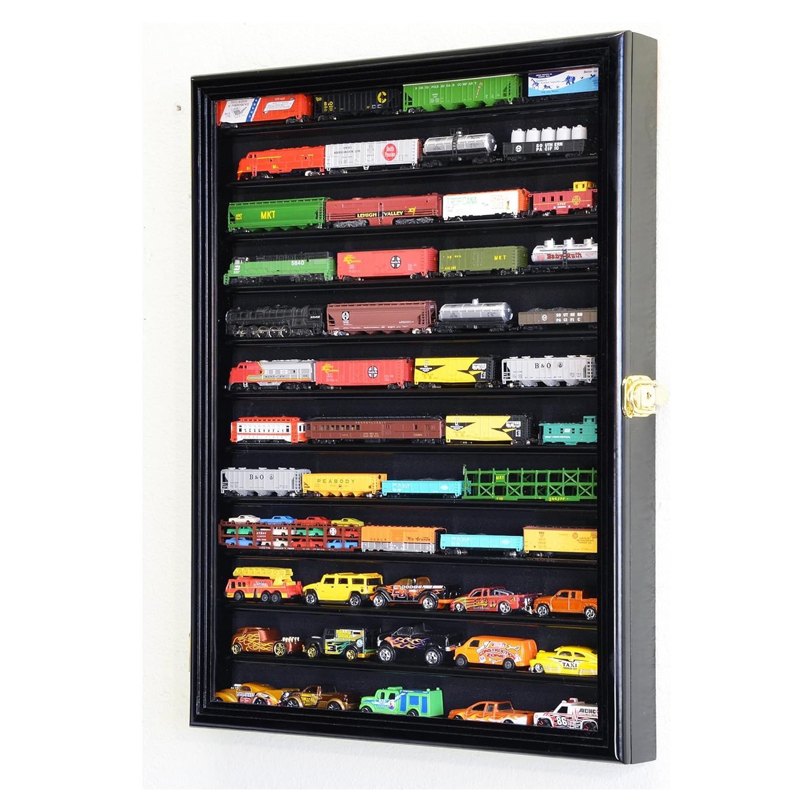 Gabinete Vitrina para Trenes Escala N/Z sfDisplay.com 12 Estantes