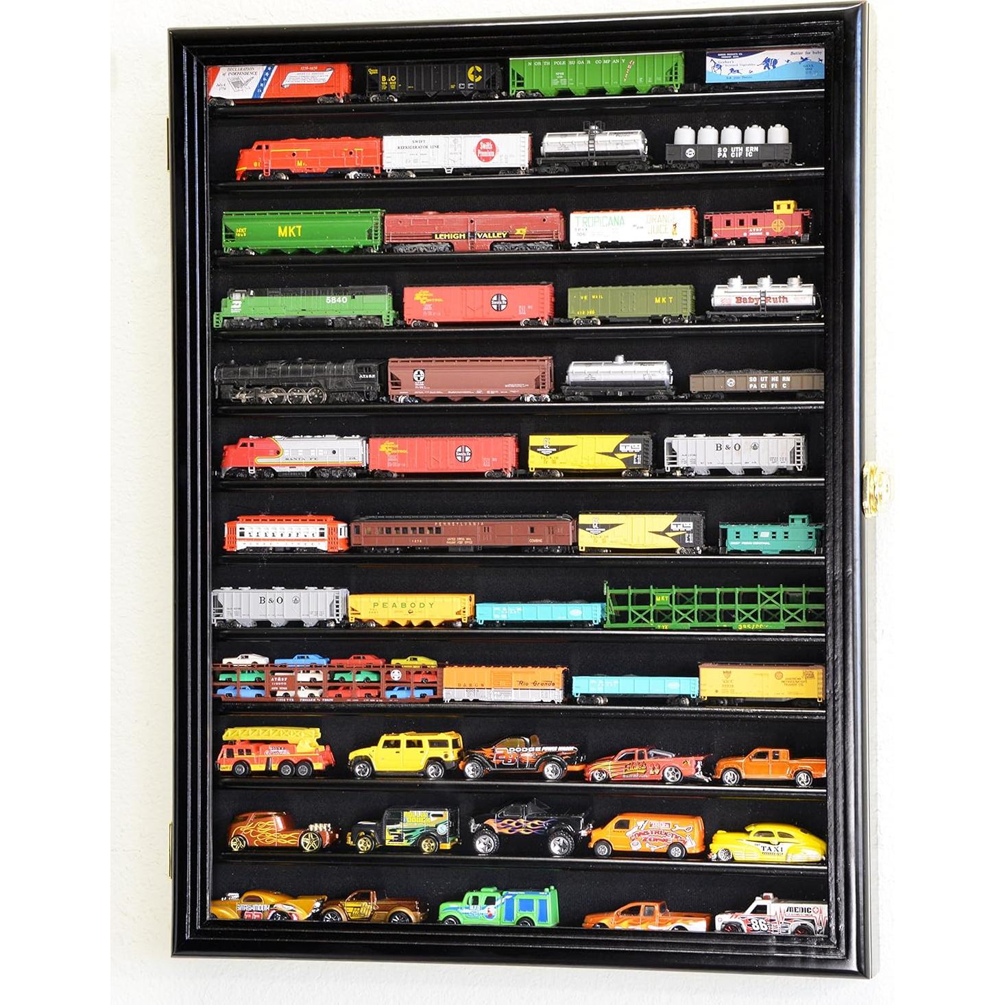 Gabinete Vitrina para Trenes Escala N/Z sfDisplay.com 12 Estantes