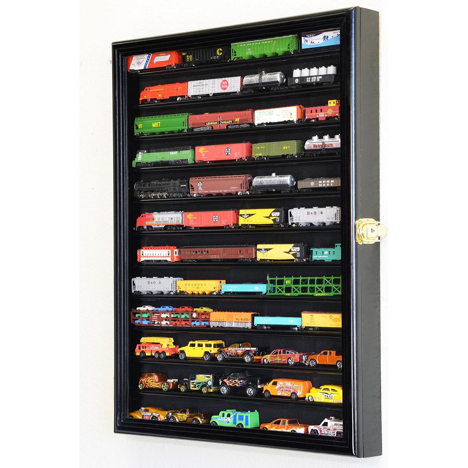 Gabinete Vitrina para Trenes Escala N/Z sfDisplay.com 12 Estantes