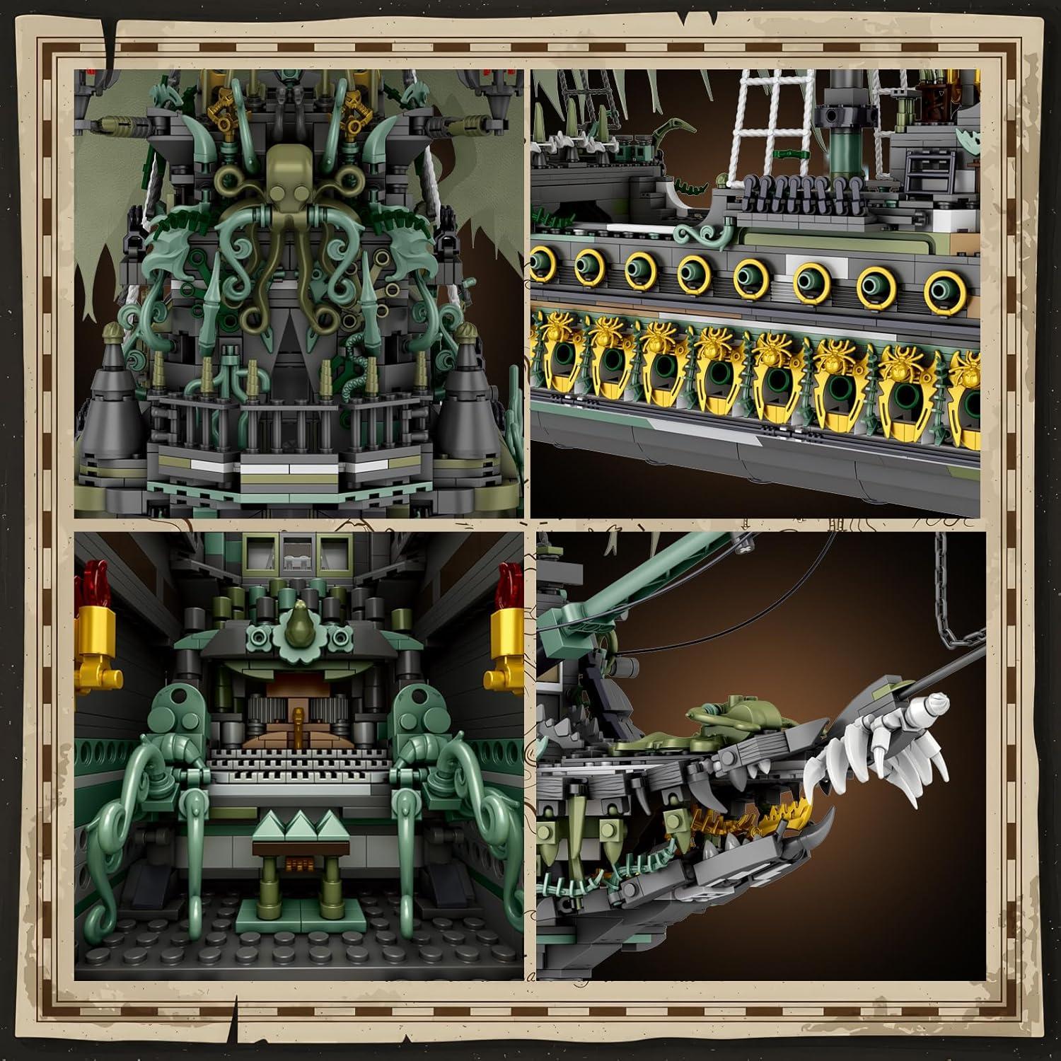 Conjunto de Construcción Barco Pirata JMBricklayer 5865 Piezas