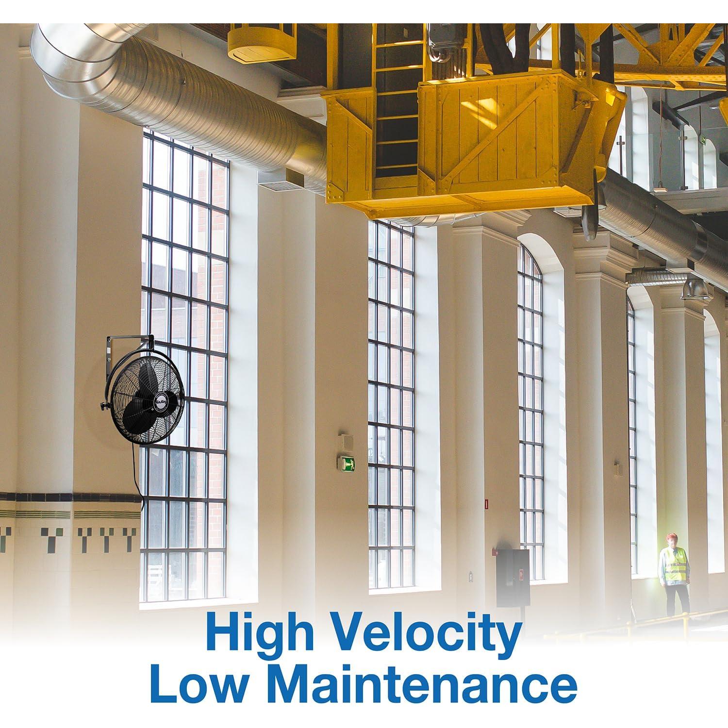 Ventilador de Pared Industrial Air King 9020 20" 1/6 HP Negro