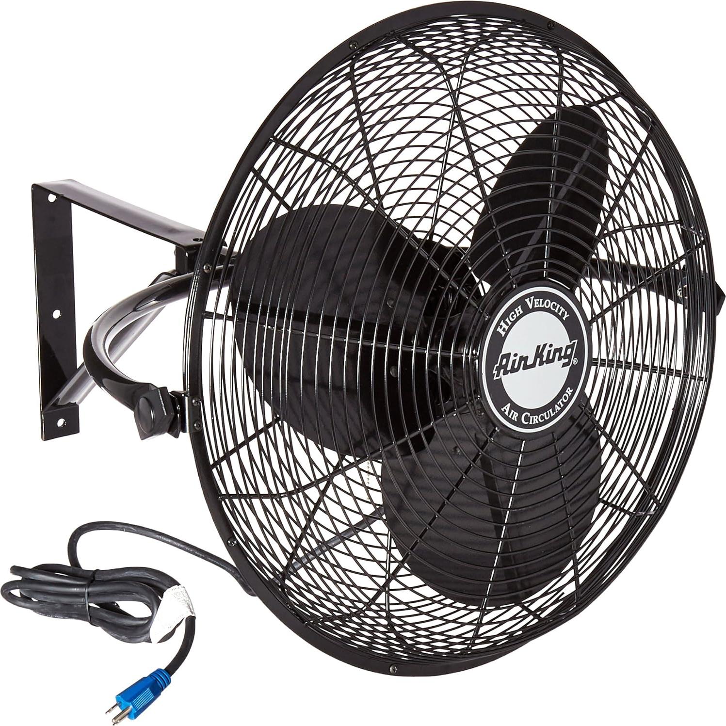 Ventilador de Pared Industrial Air King 9020 20" 1/6 HP Negro