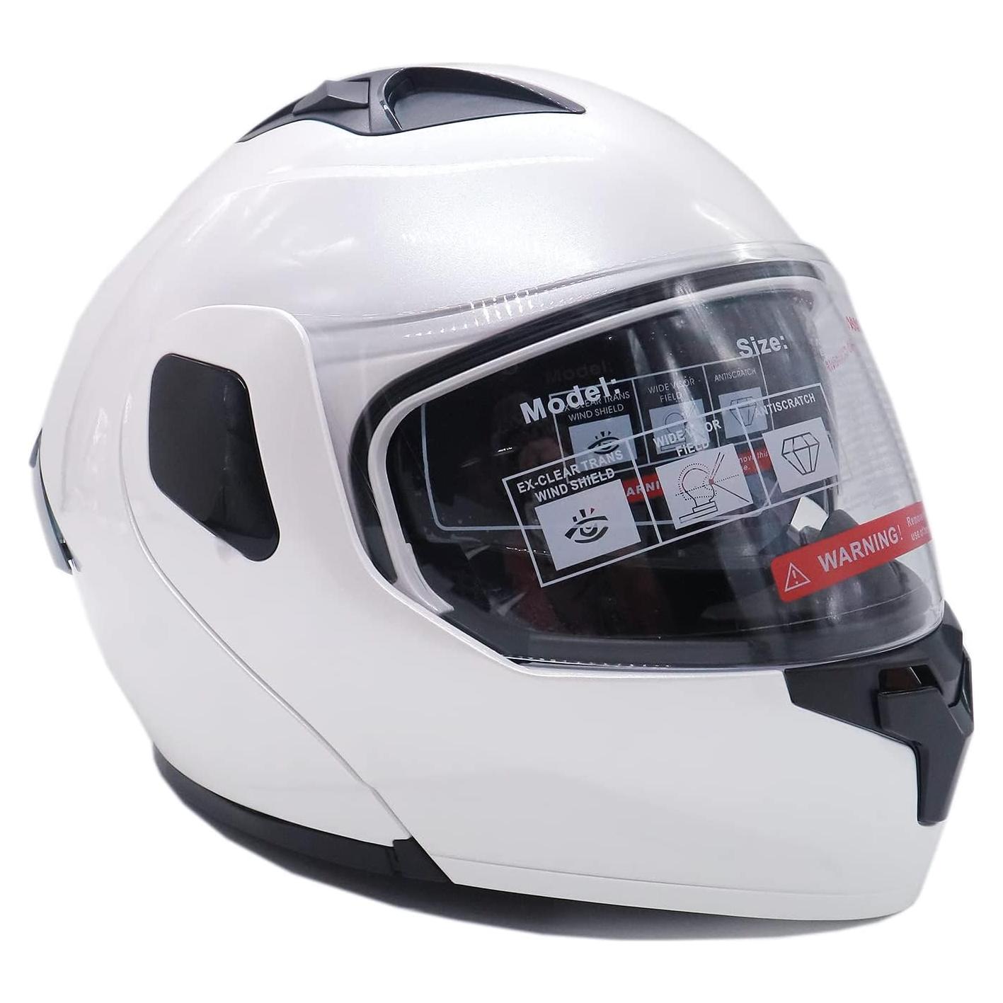 Motorcycle Helmet Dual Visor Flip up Modular Full Face Helmet Open Face DOT Helmet