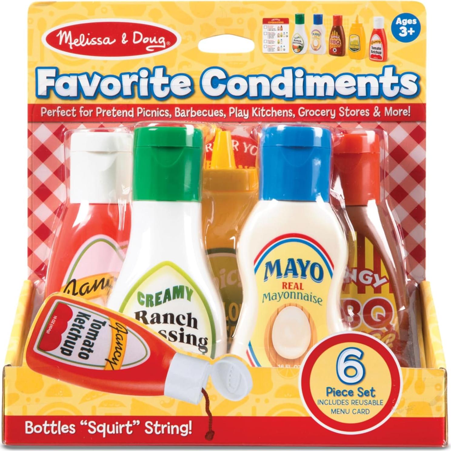Set de Comida de Juego de Condimentos Melissa & Doug 5 Piezas