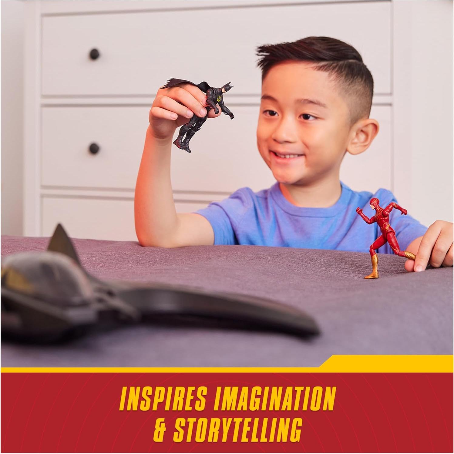 Conjunto de Batwing The Flash Spin Master - 3 Figuras 10 cm